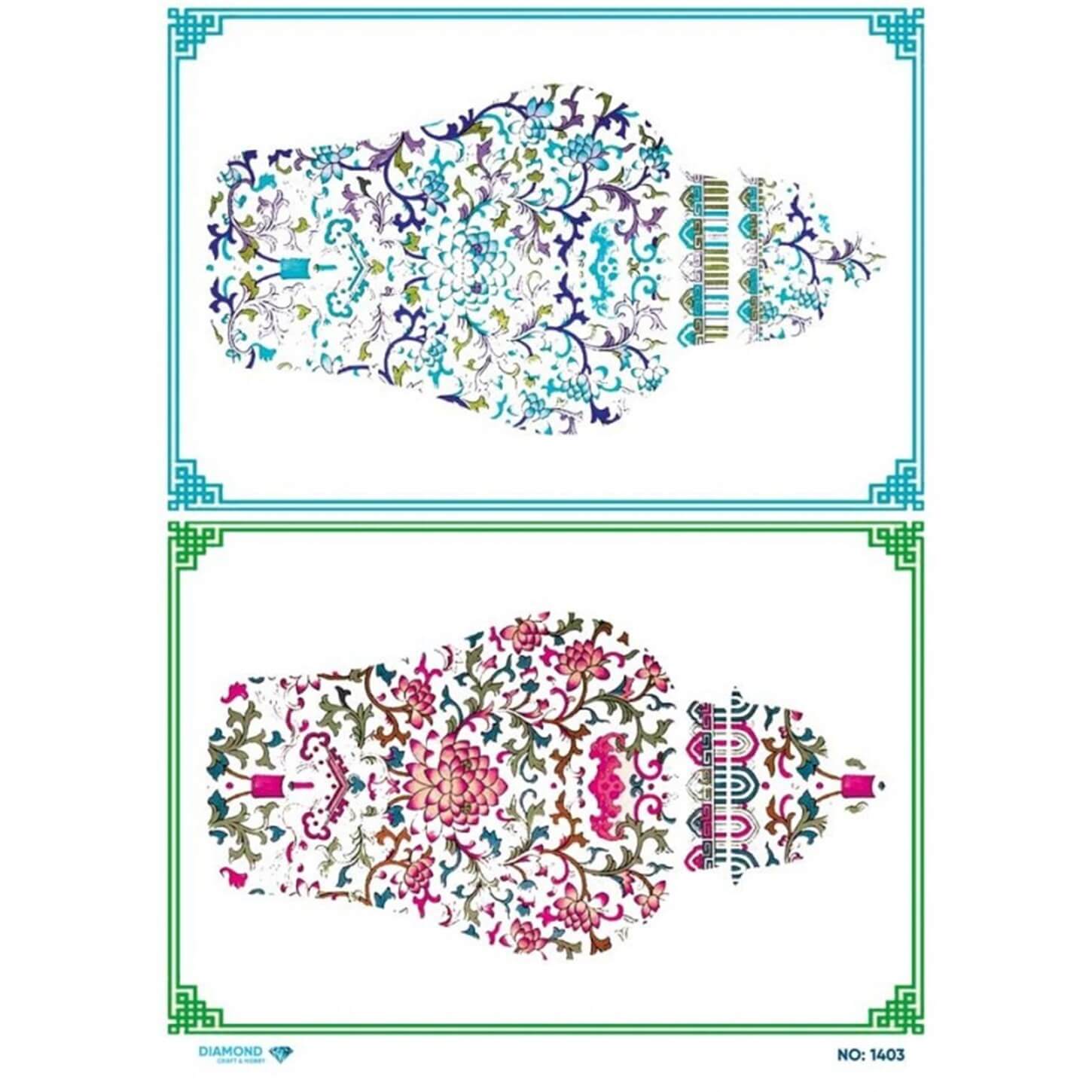 Алмазная рисовая бумага для декупажа 1403