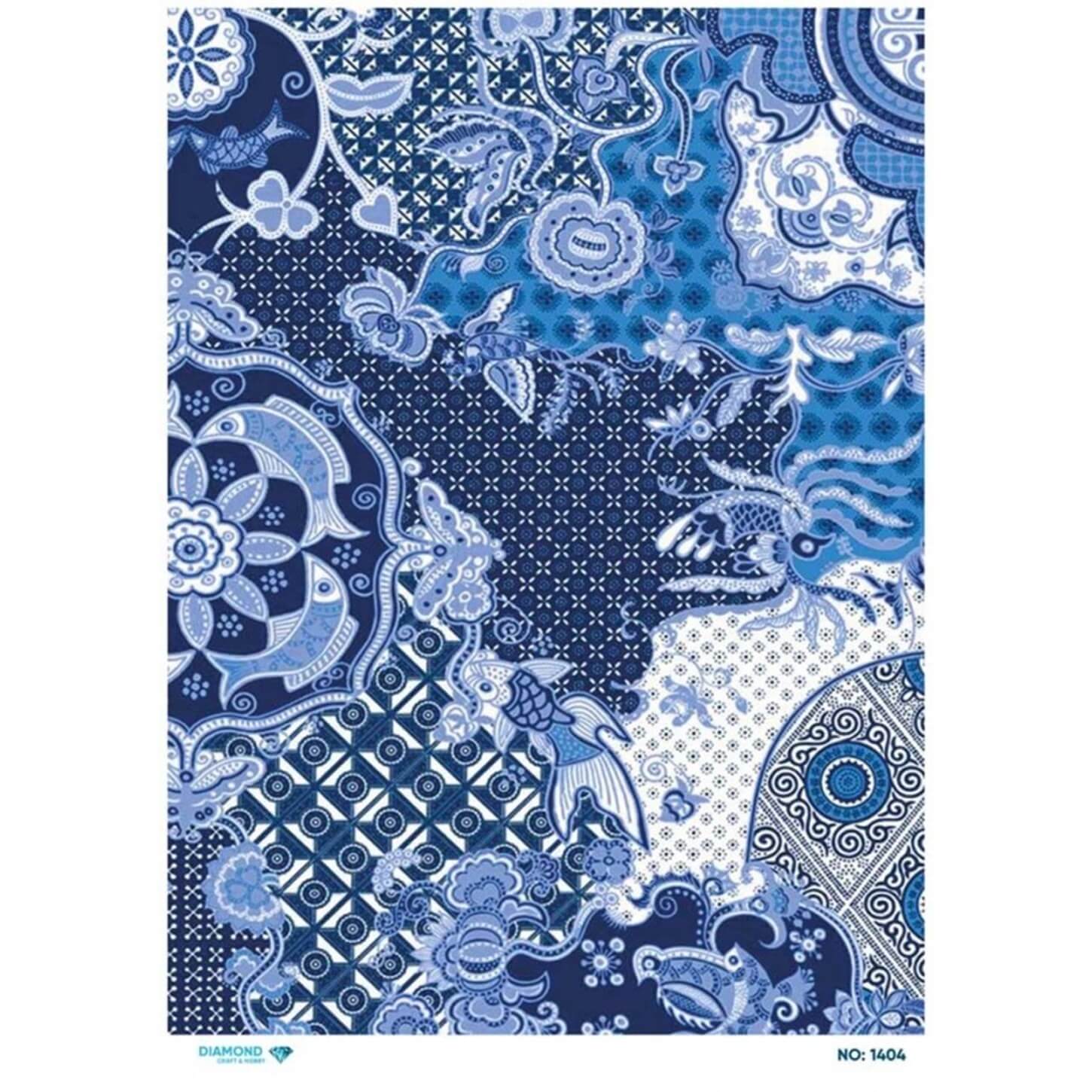 Алмазная рисовая бумага для декупажа 1404