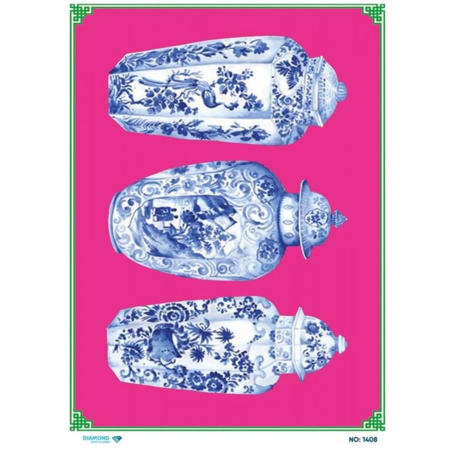 Алмазная рисовая бумага для декупажа 1408