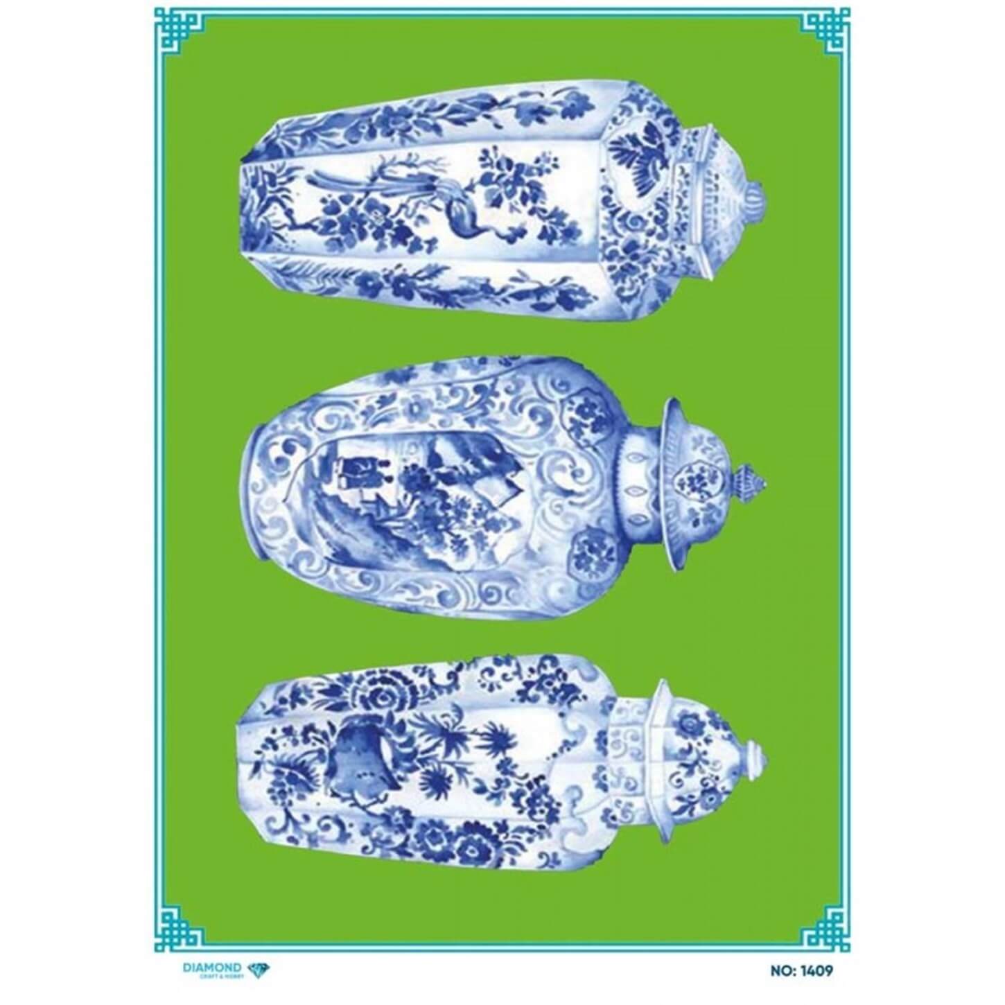 Алмазная рисовая бумага для декупажа 1409