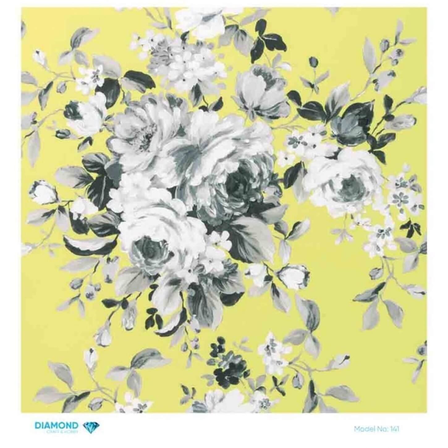 Декупаж рисовой бумагой ромбовидной формы 141