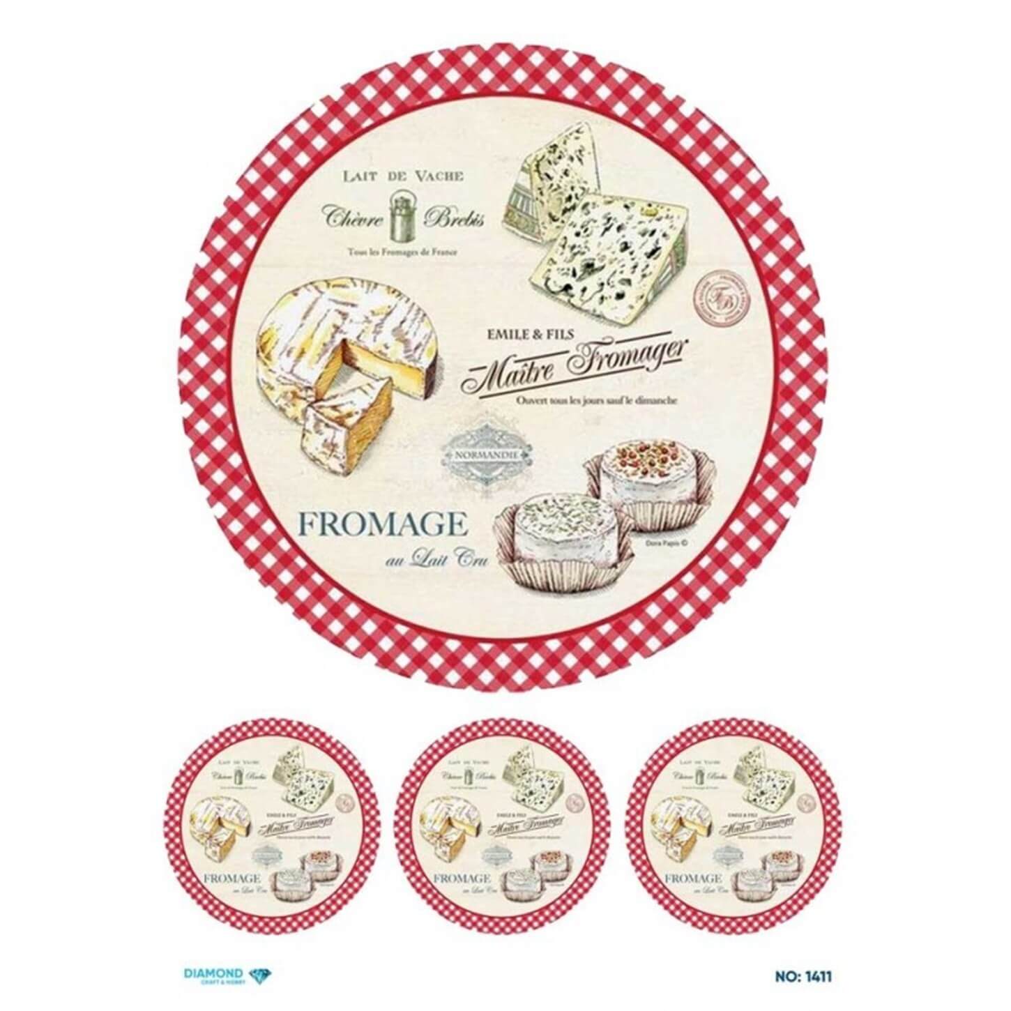 Алмазная рисовая бумага для декупажа 1411