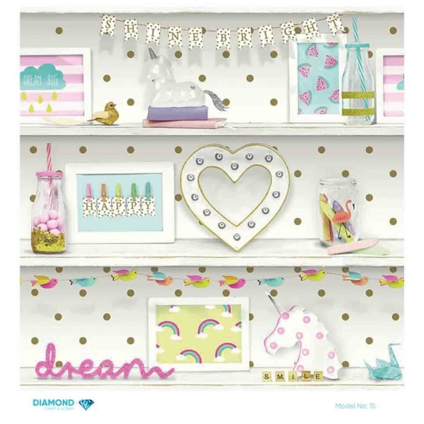 Декупаж рисовой бумагой с ромбиками 15