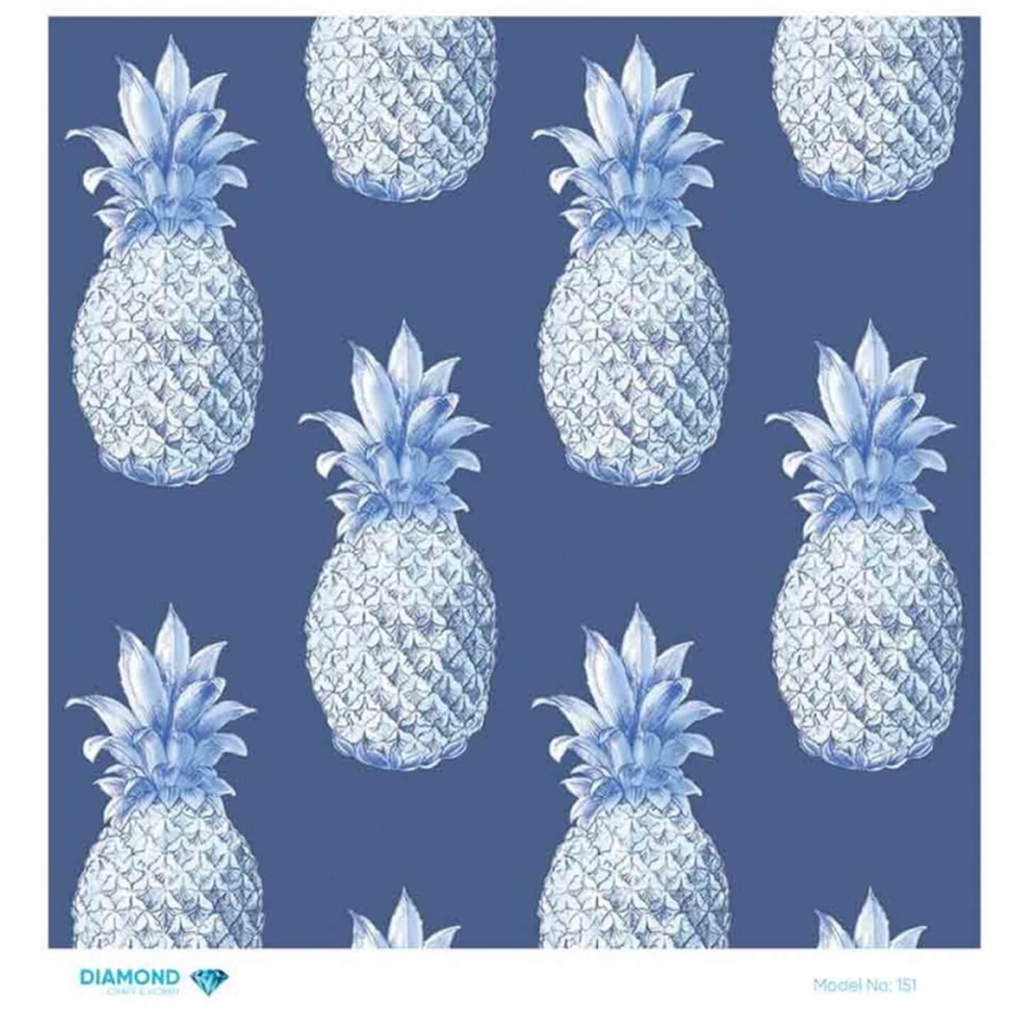 Декупаж рисовой бумагой с ромбиками 151