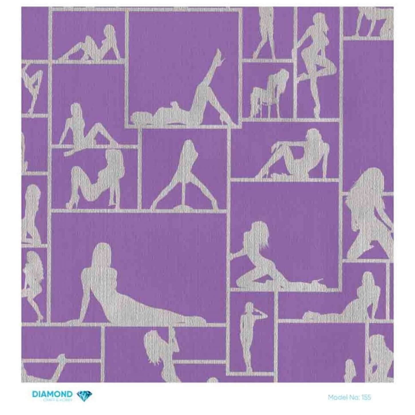 Декупаж рисовой бумагой ромб 155