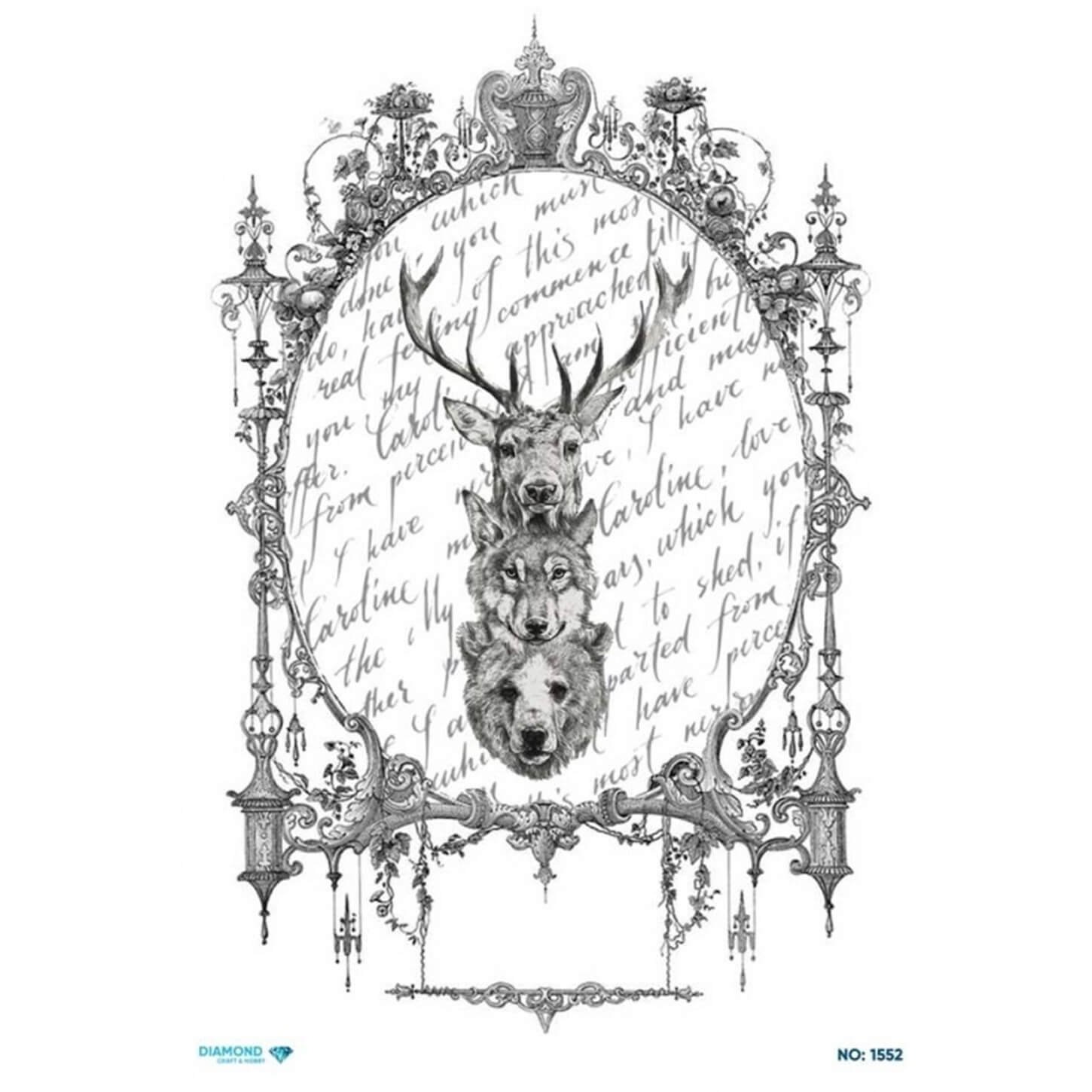 Декупаж рисовой бумагой с бриллиантами 1552