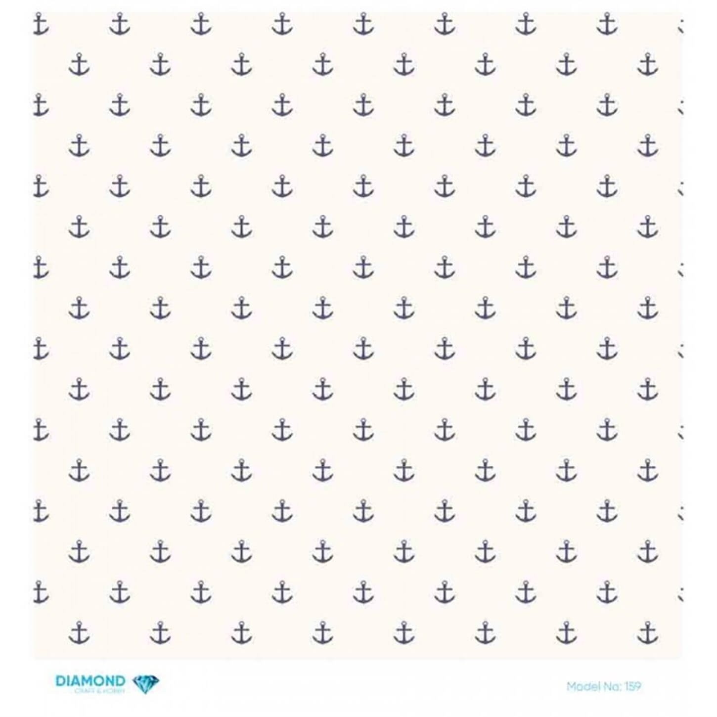 Декупаж рисовой бумагой с ромбами 159