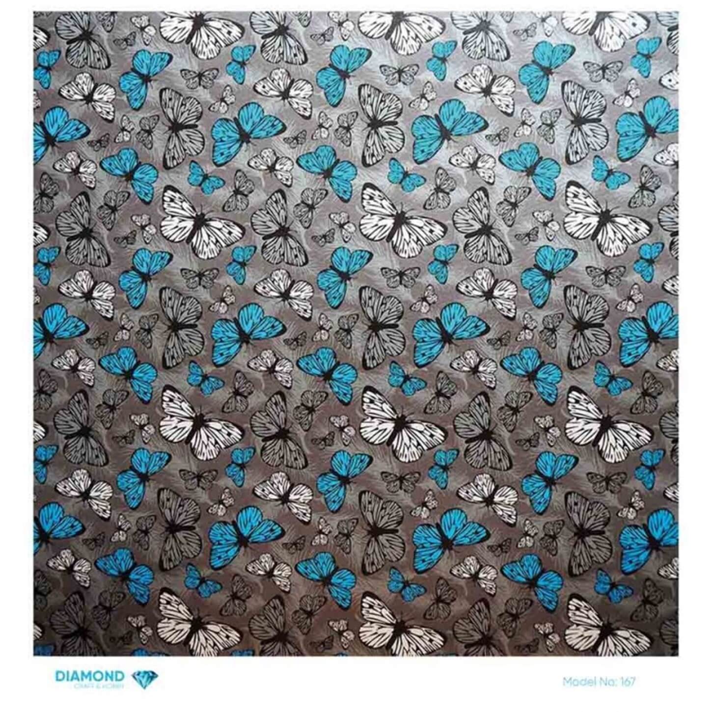 Декупаж рисовой бумагой ромбовидной формы 167