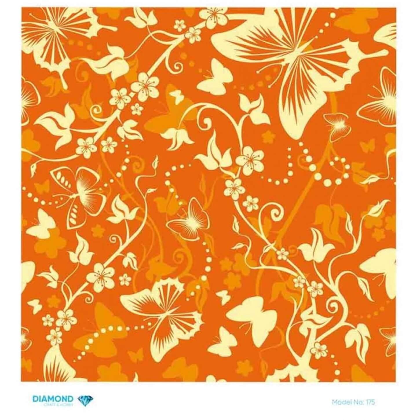 Декупаж рисовой бумагой ромбовидной формы 175