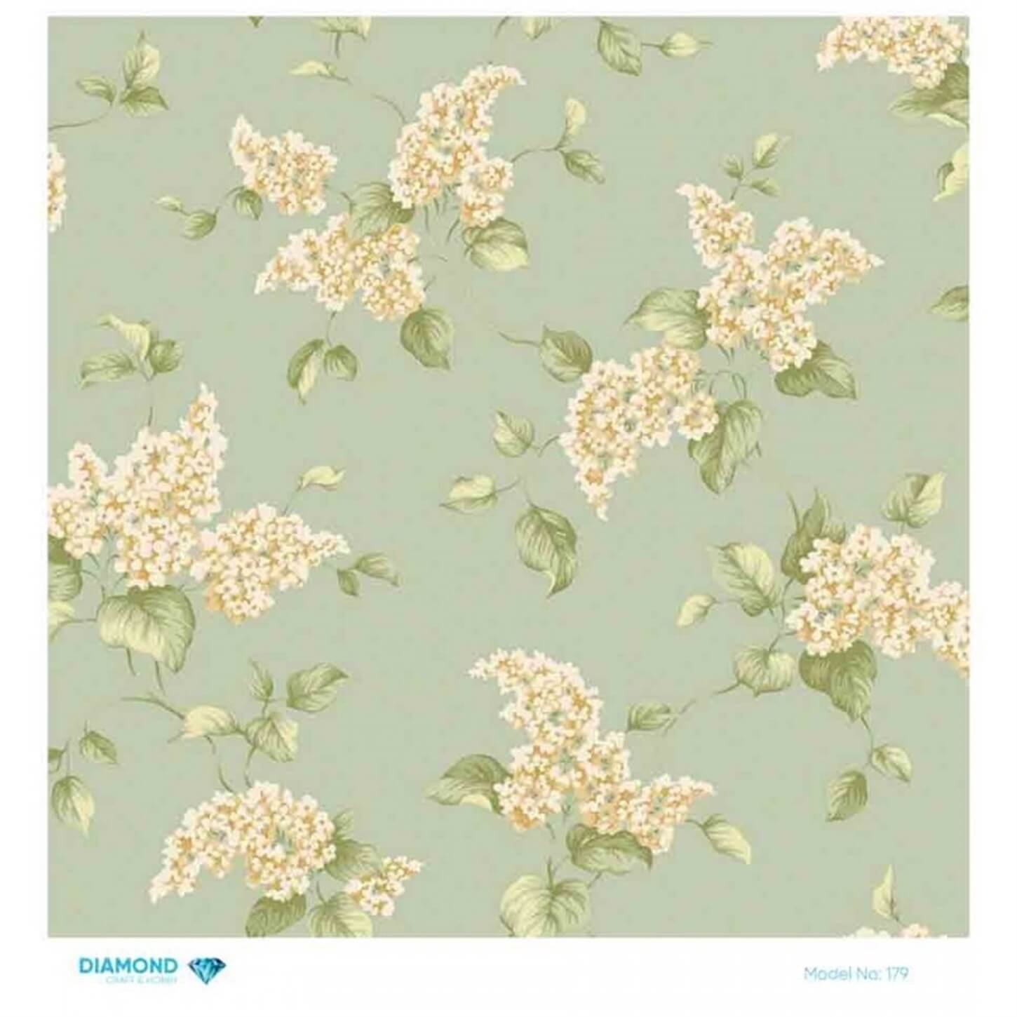 Декупаж рисовой бумагой ромбовидной формы 179