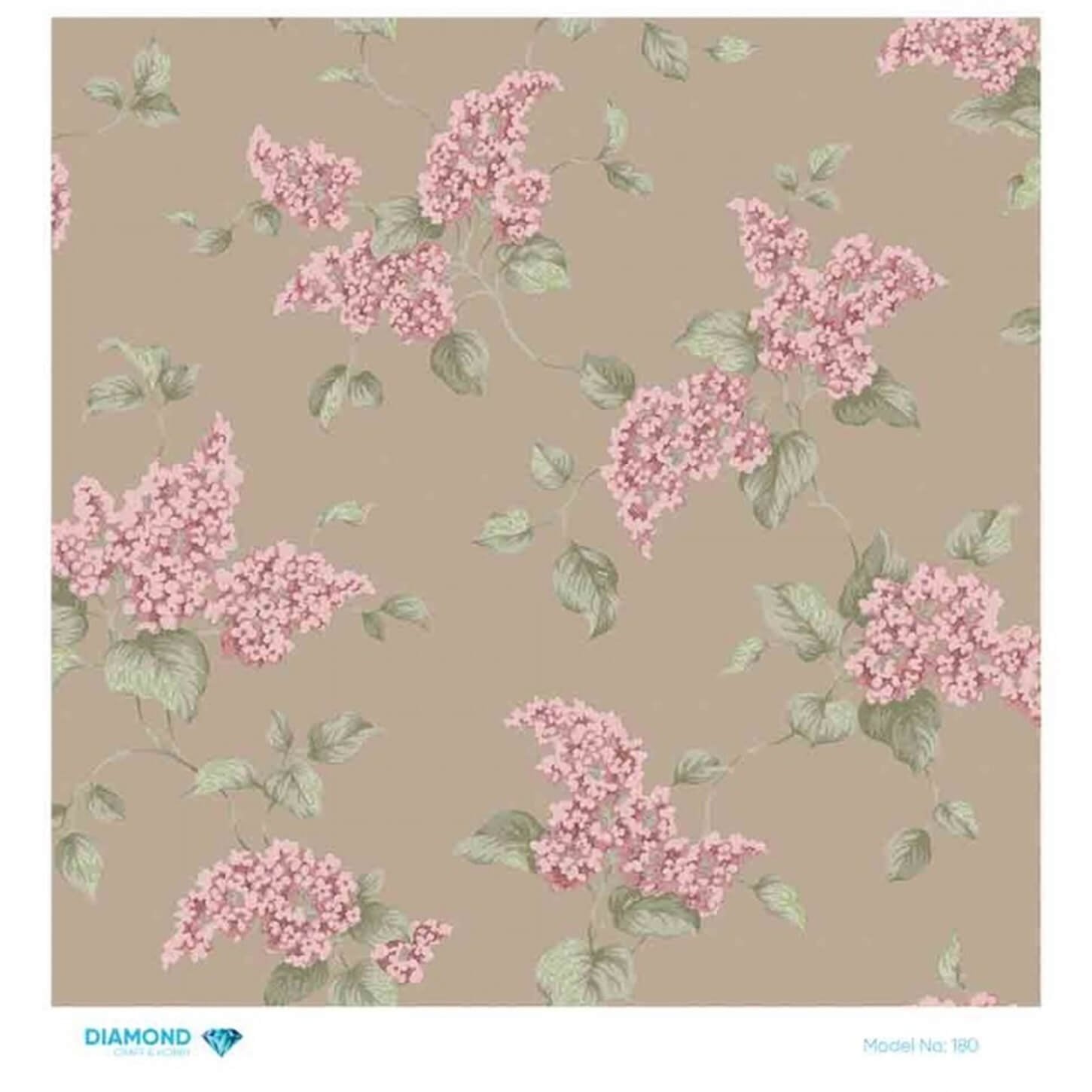 Декупаж рисовой бумагой ромбовидной формы 180