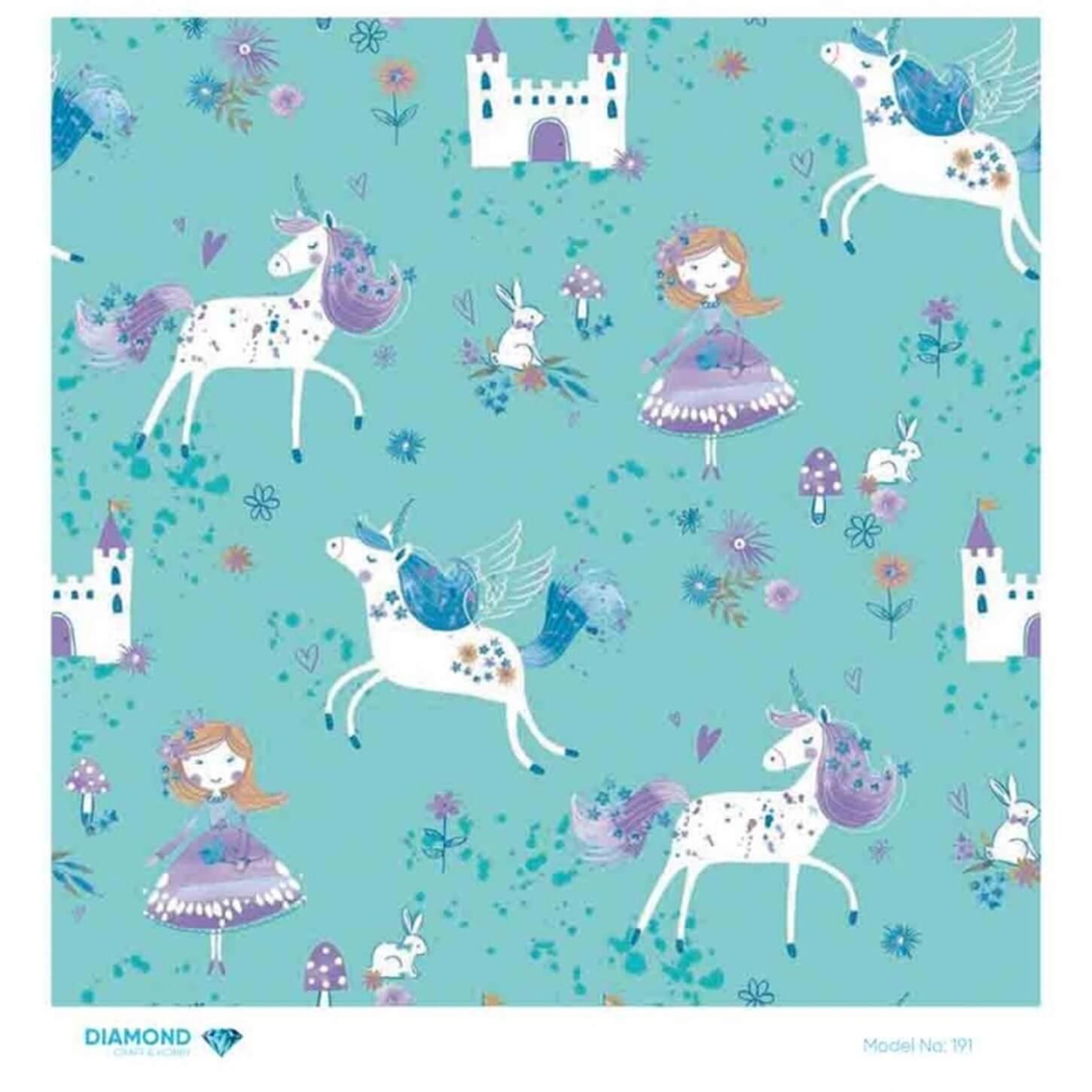 Декупаж рисовой бумагой с ромбами 191