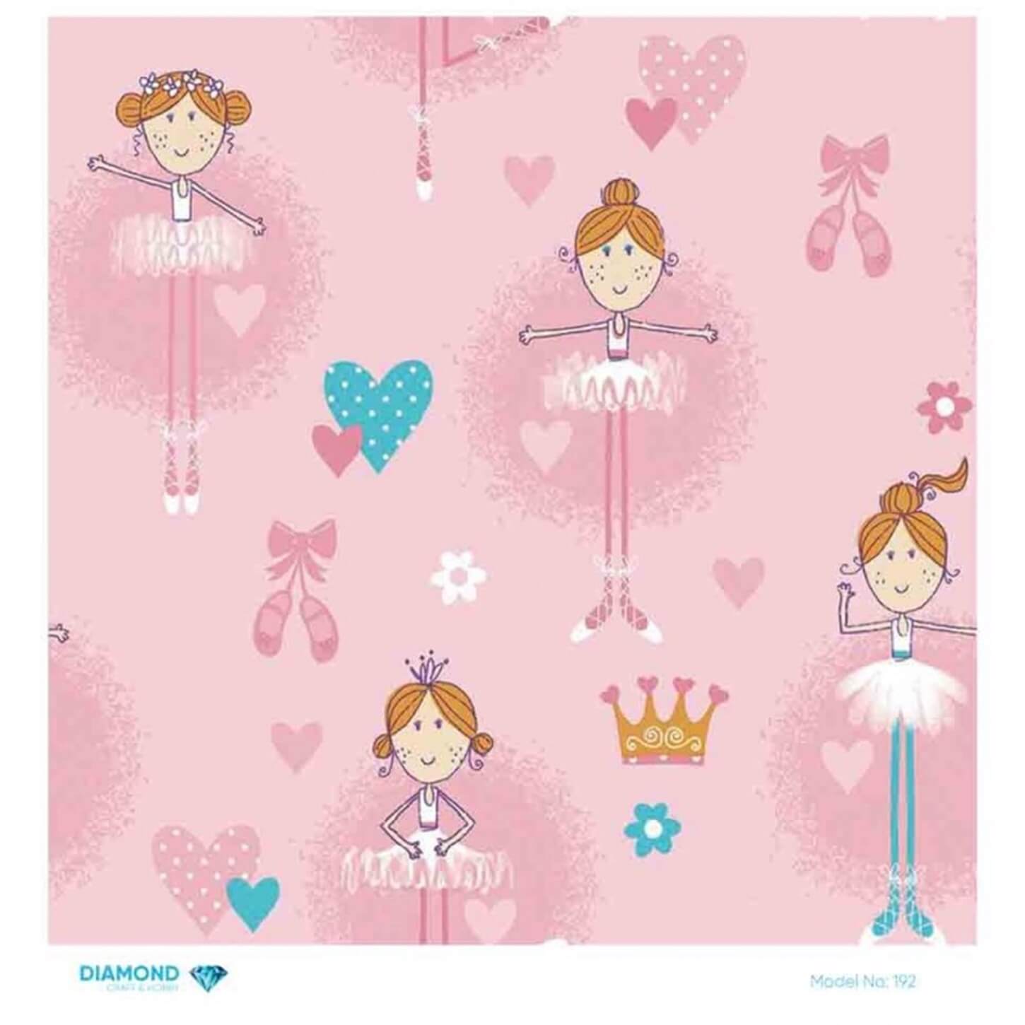 Декупаж рисовой бумагой с ромбиками 192