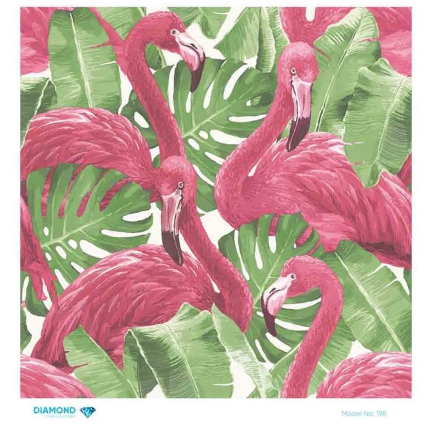 Декупаж рисовой бумагой ромбовидной формы 198