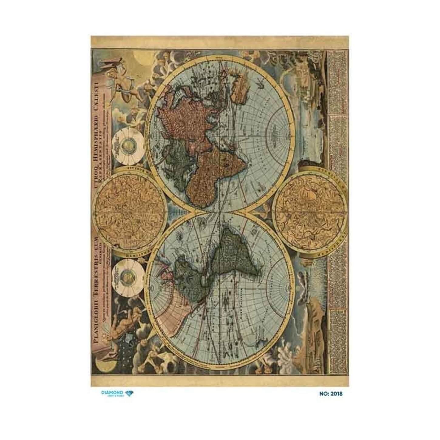 ديكوباج ورق الأرز الماسي 2018