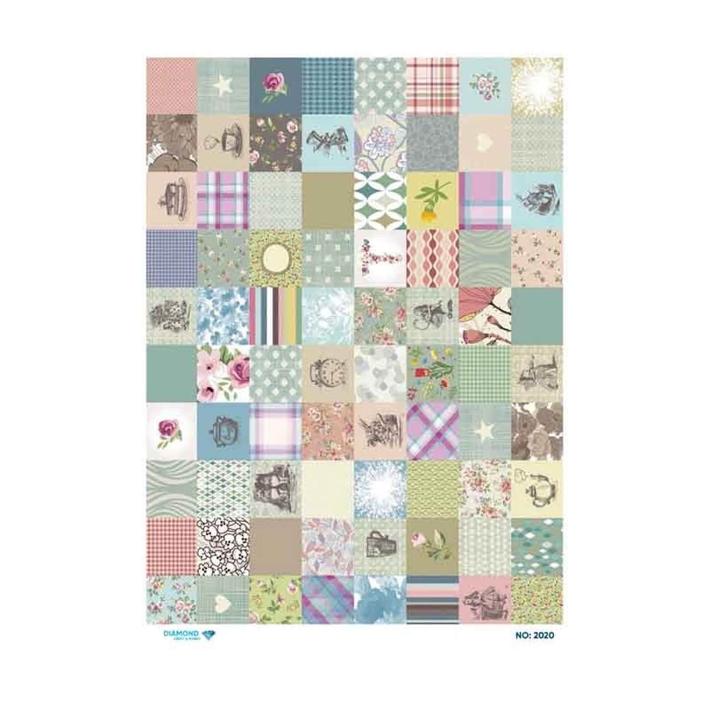 ديكوباج ورق الأرز الماسي 2020