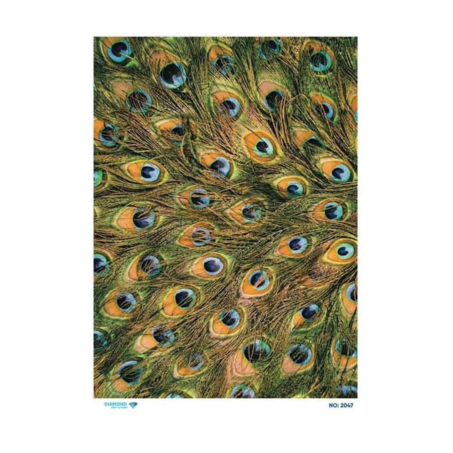 ديكوباج ورق الأرز الماسي 2047