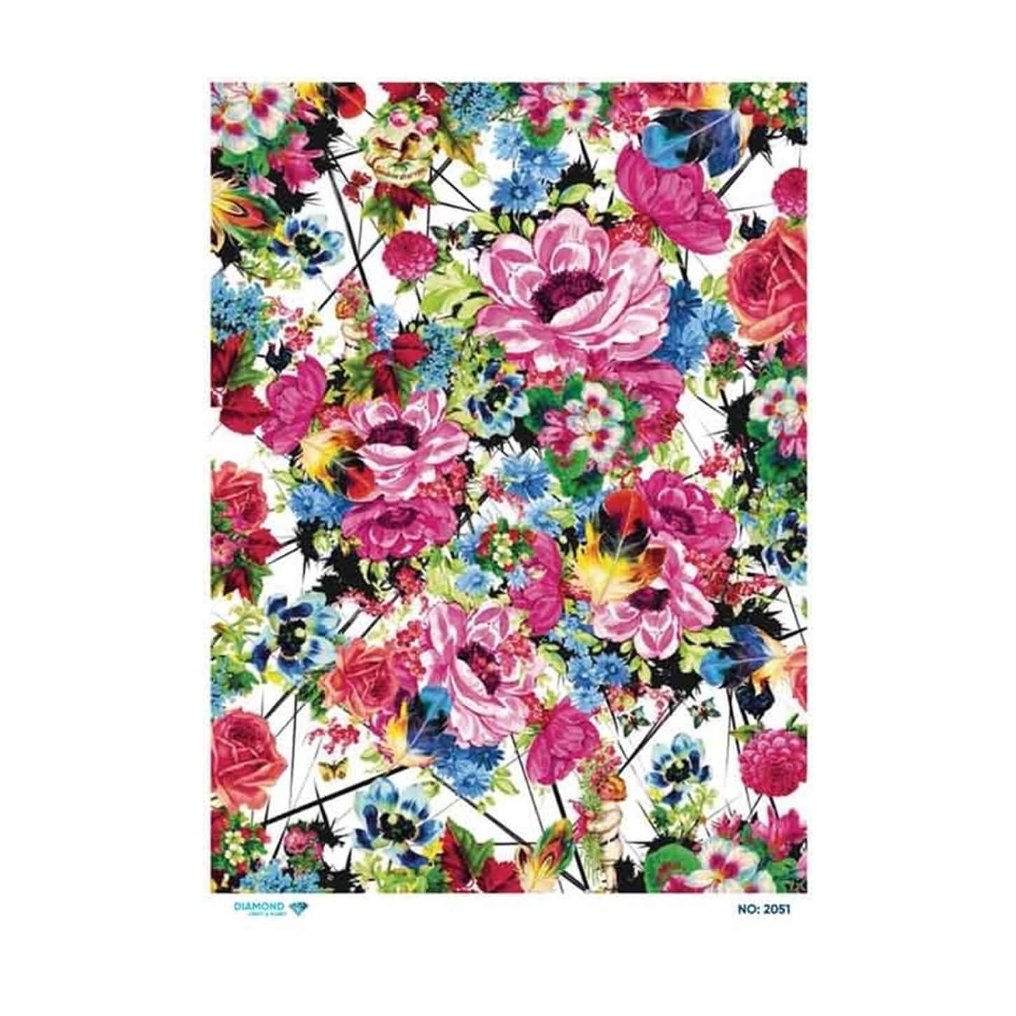 ديكوباج ورق الأرز الماسي 2051