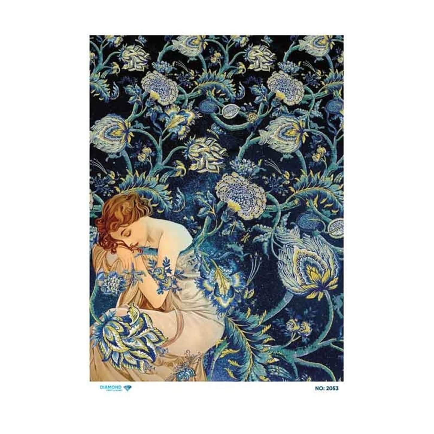 ديكوباج ورق الأرز الماسي 2053