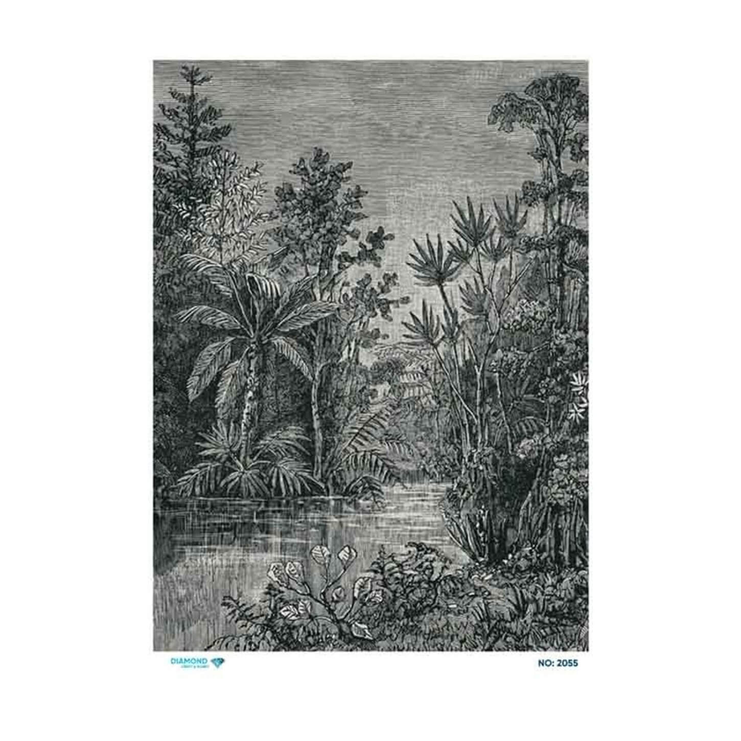 ديكوباج ورق الأرز الماسي 2055