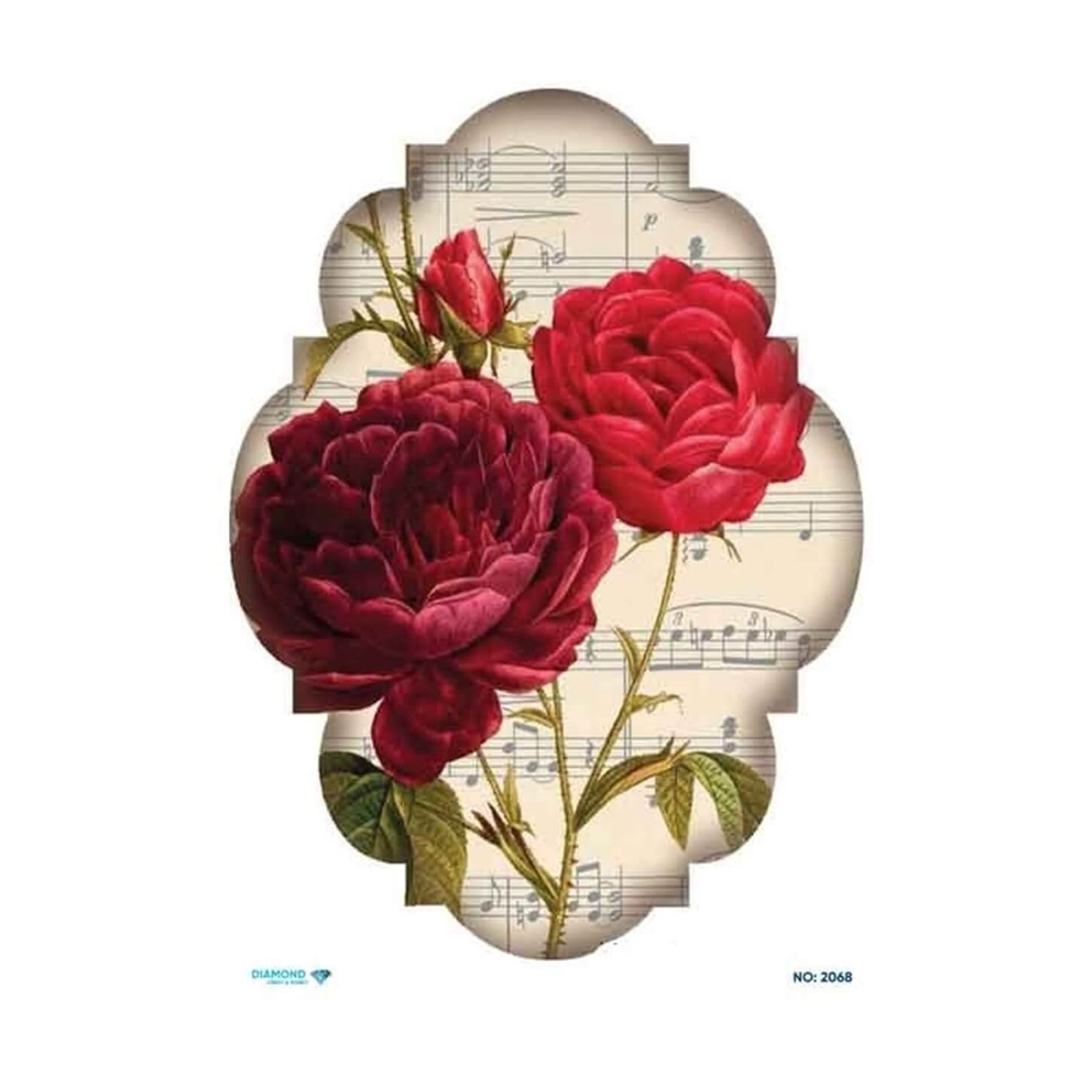 ديكوباج ورق الأرز الماسي 2068