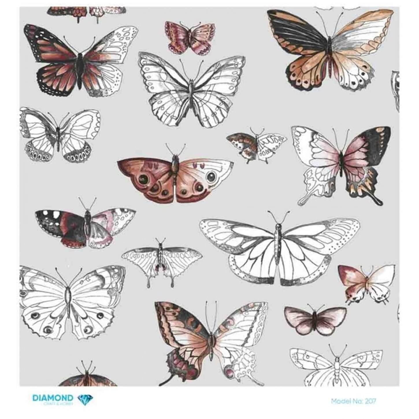 Алмазная рисовая бумага для декупажа 207