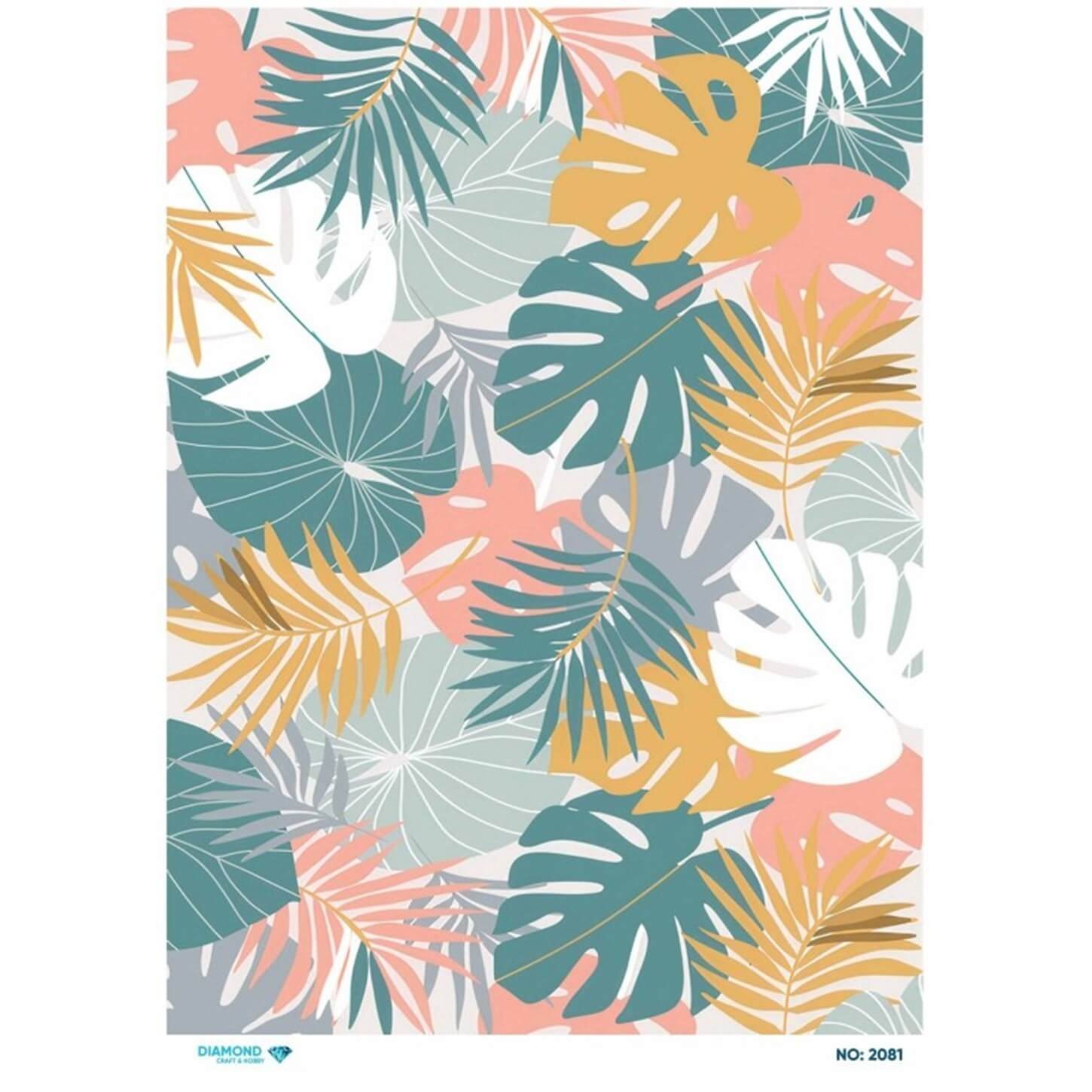 ديكوباج ورق الأرز الماسي 2081