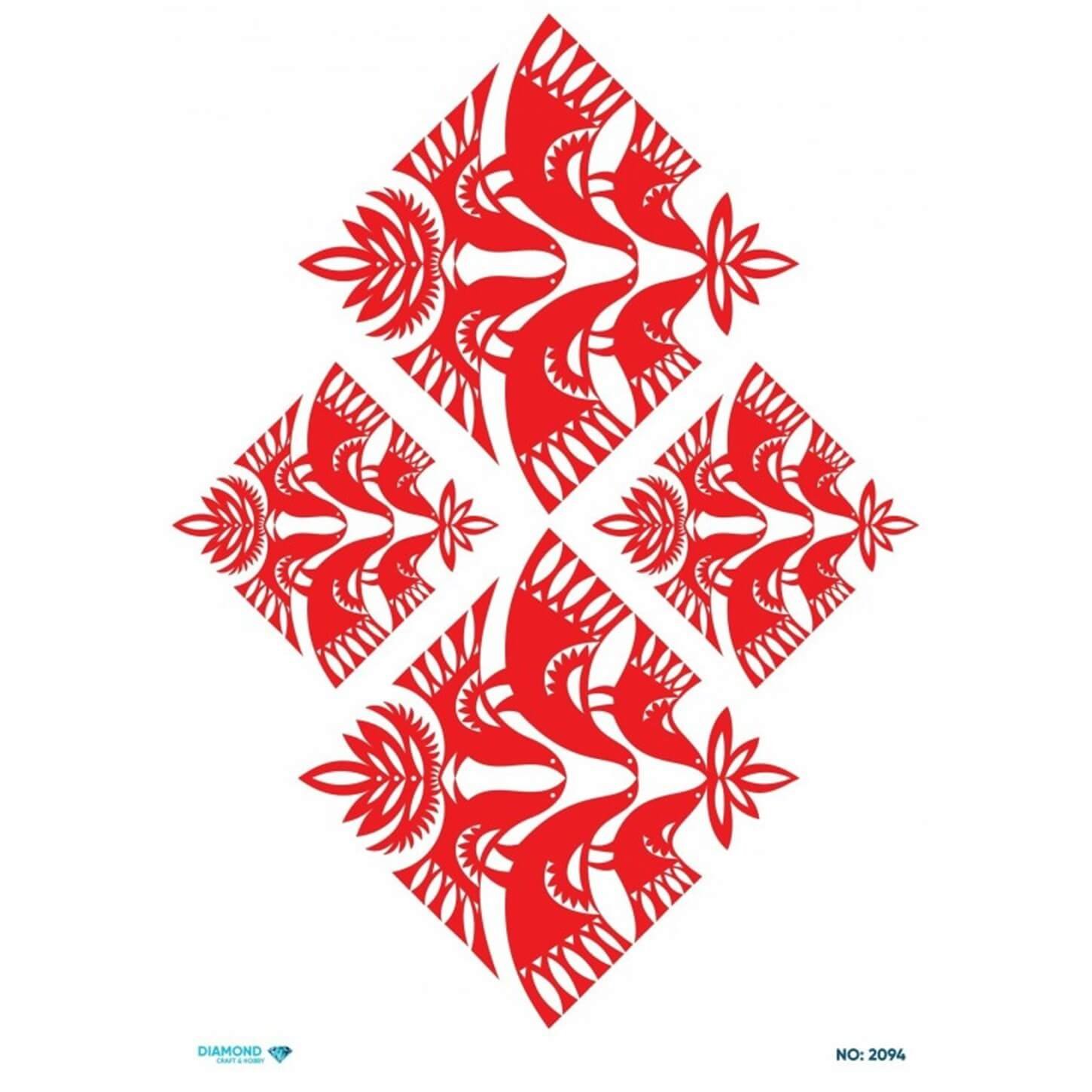 ديكوباج ورق الأرز الماسي 2094