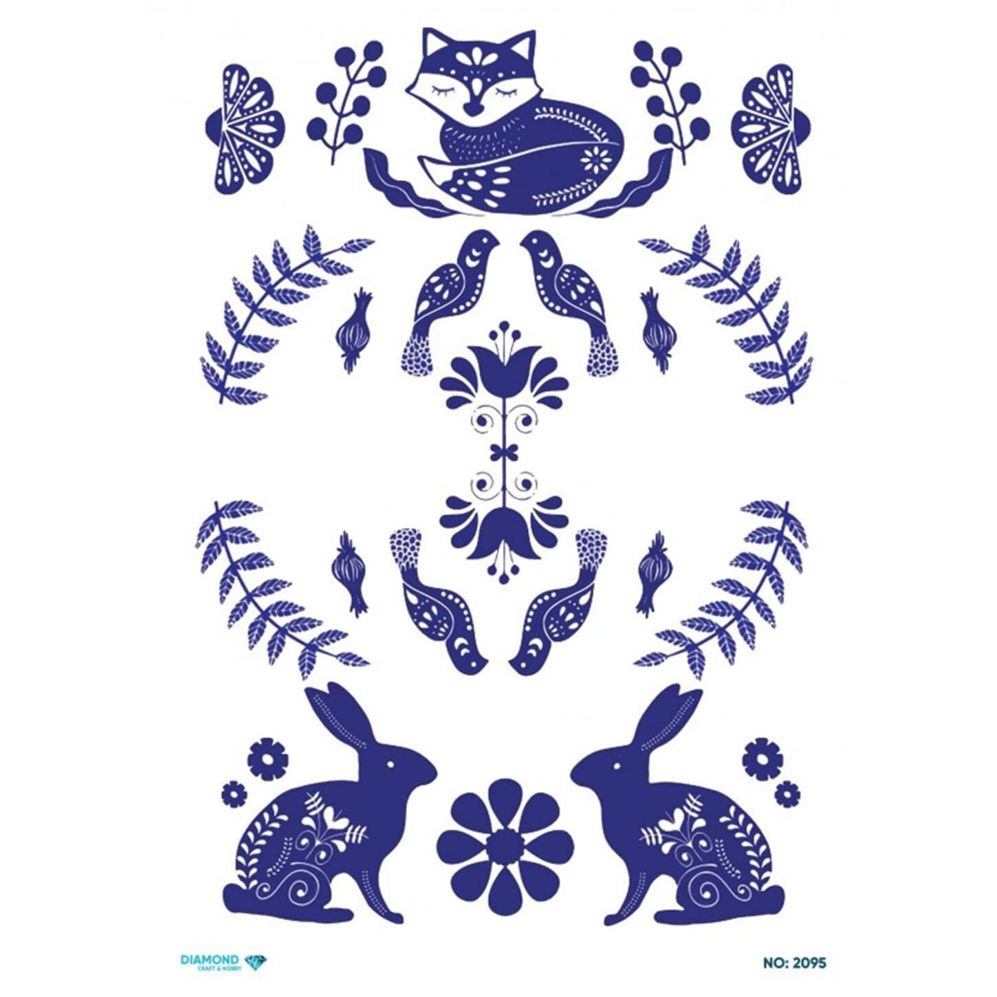 ديكوباج ورق الأرز الماسي 2095