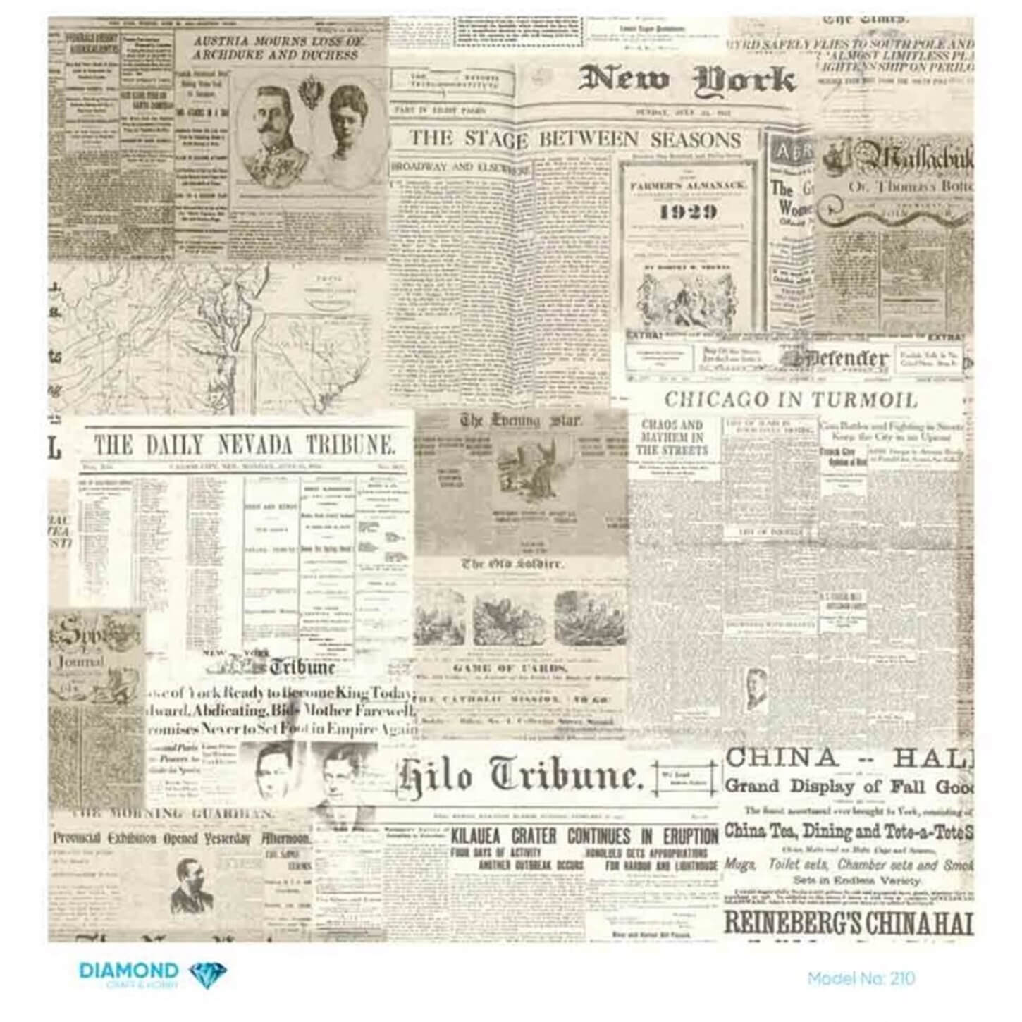 Алмазная рисовая бумага для декупажа 210