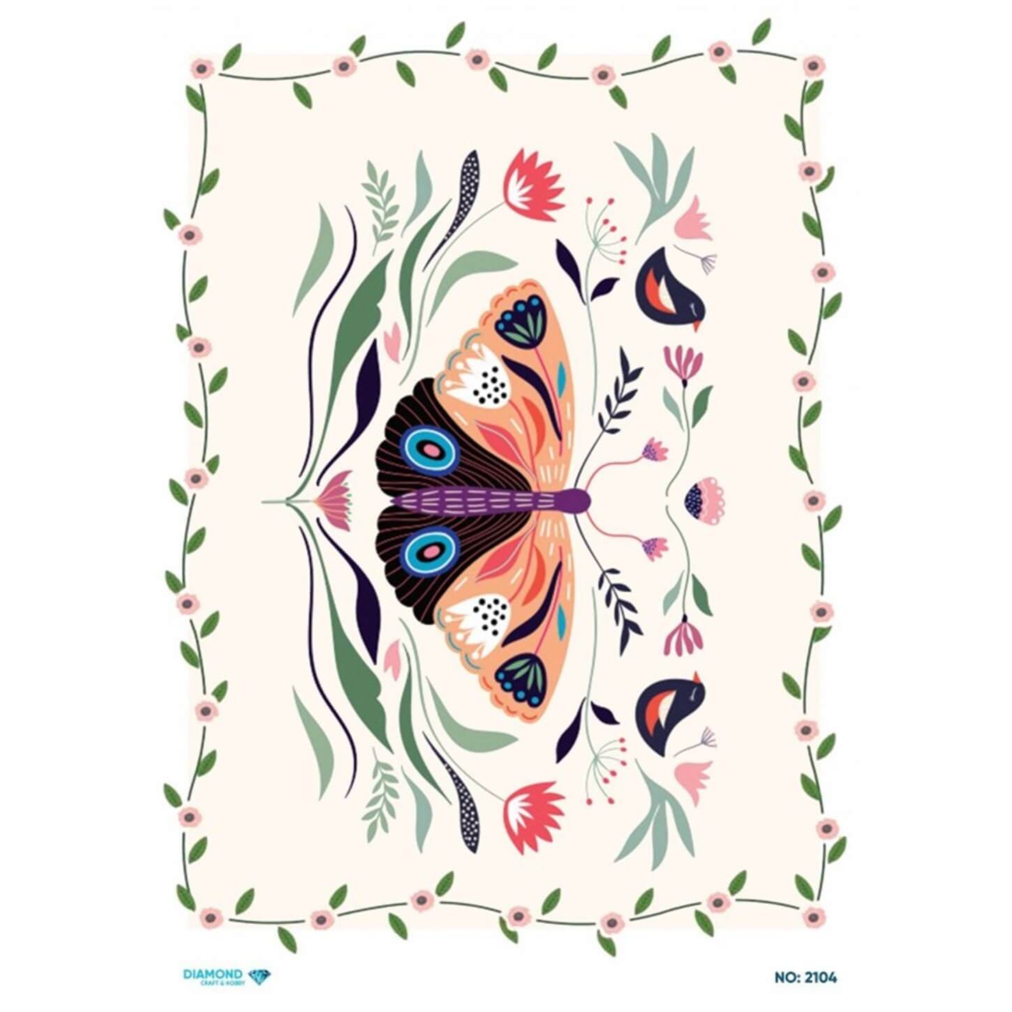 ديكوباج ورق الأرز الماسي 2104