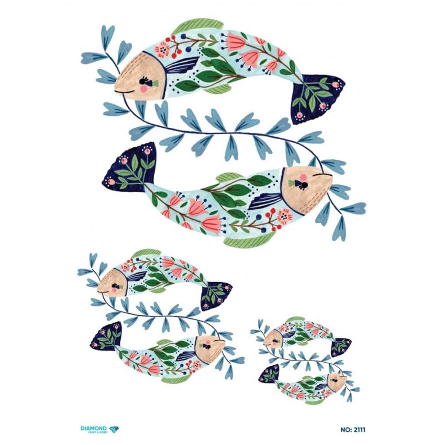 ديكوباج ورق الأرز الماسي 2111