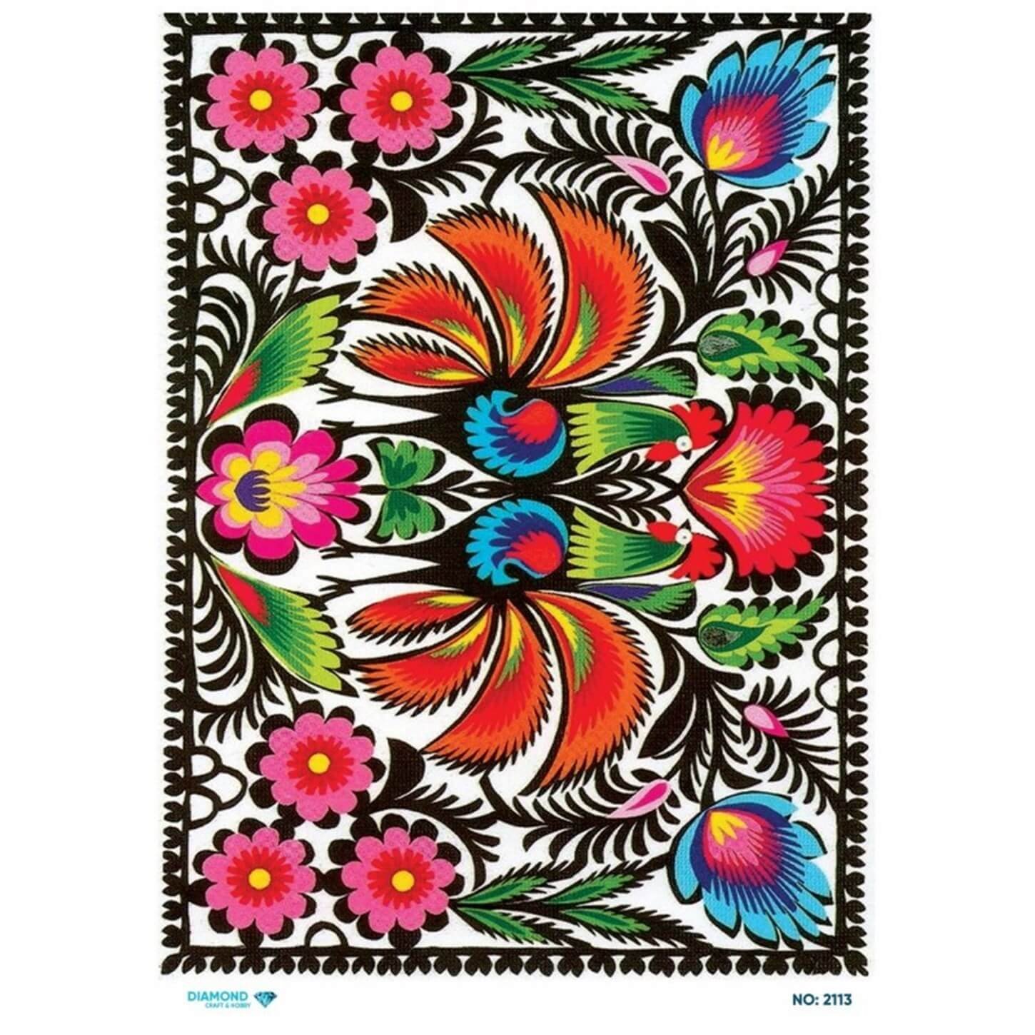 ديكوباج ورق الأرز الماسي 2113