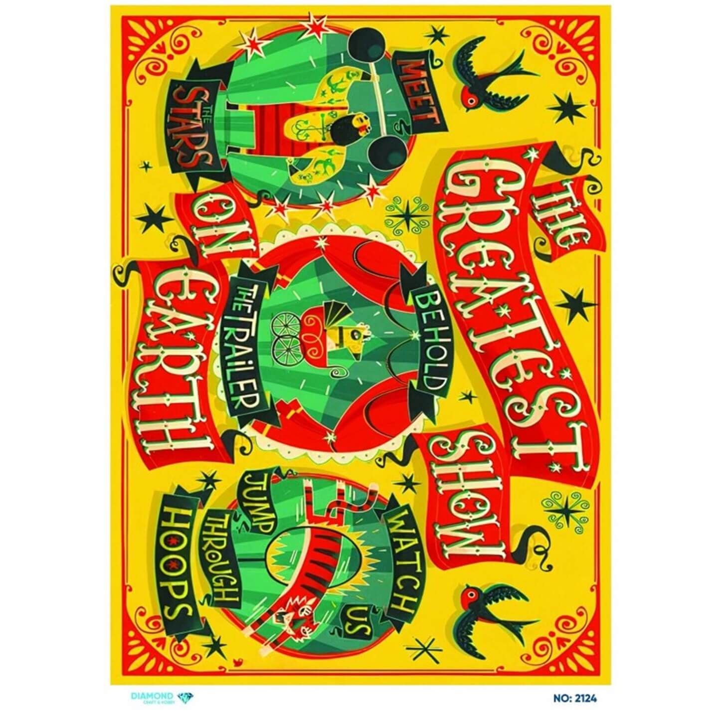 ديكوباج ورق الأرز الماسي 2124