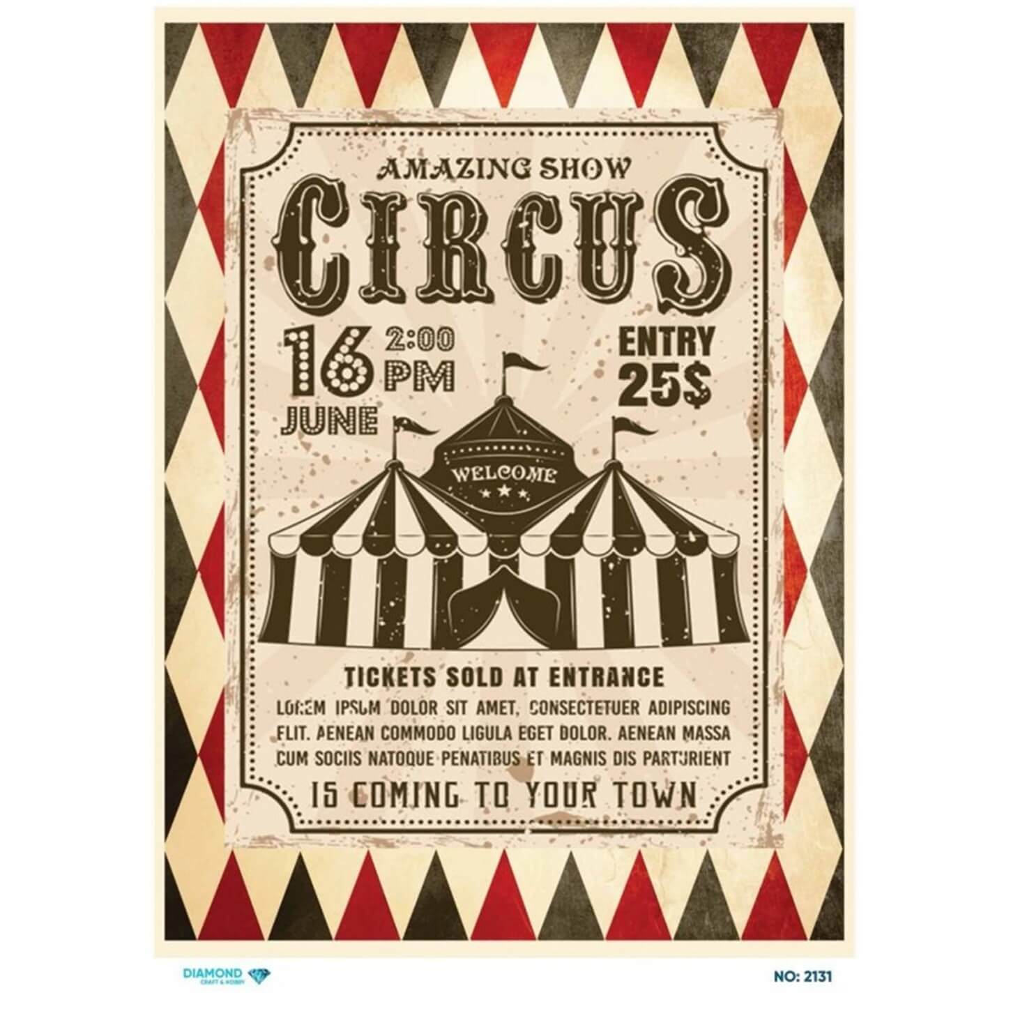 ديكوباج ورق الأرز الماسي 2131