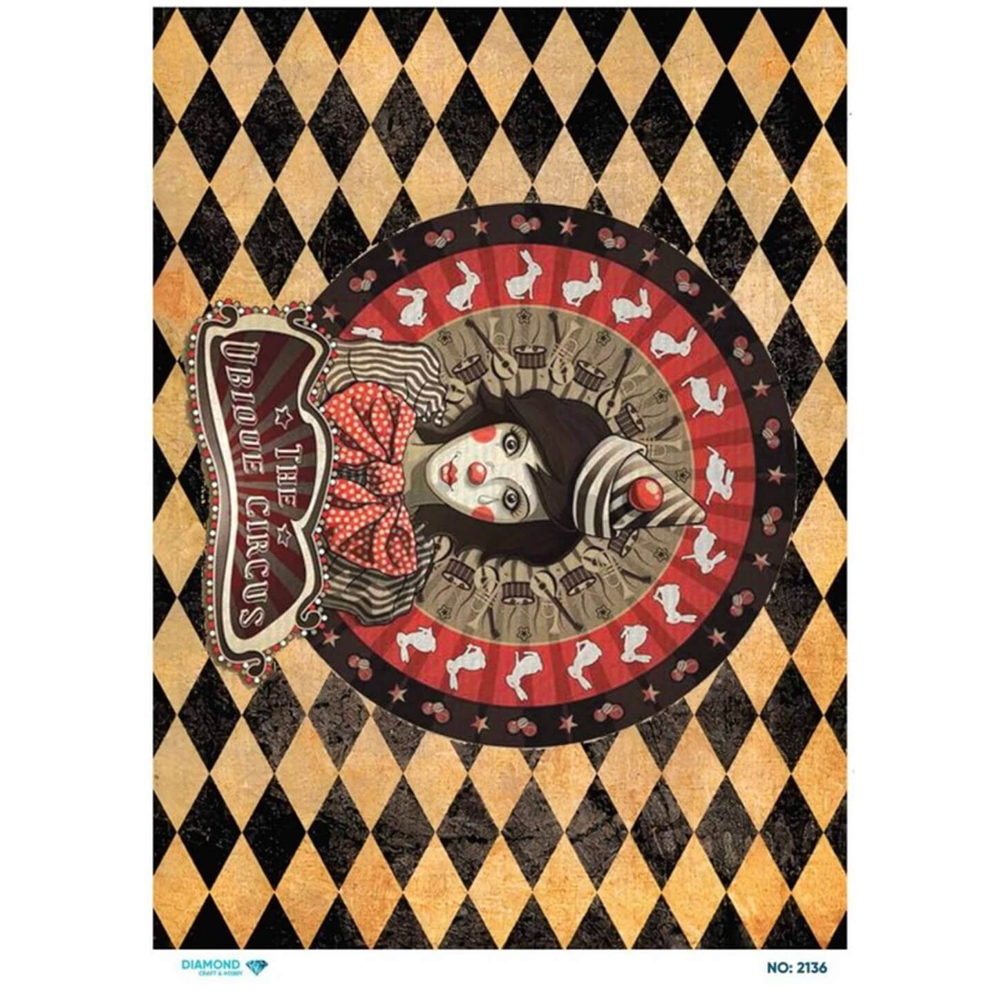 ديكوباج ورق الأرز الماسي 2136