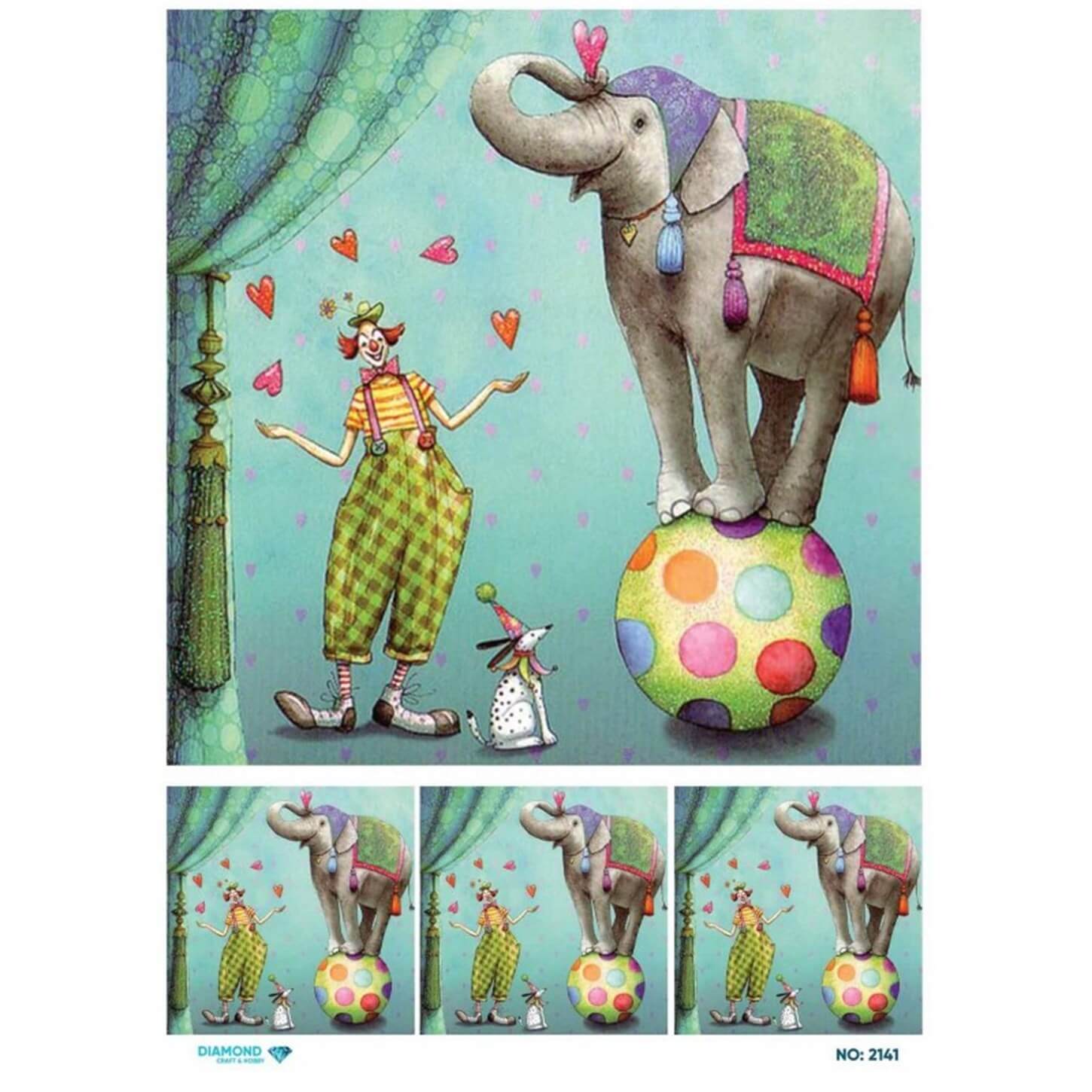 ديكوباج ورق الأرز الماسي 2141