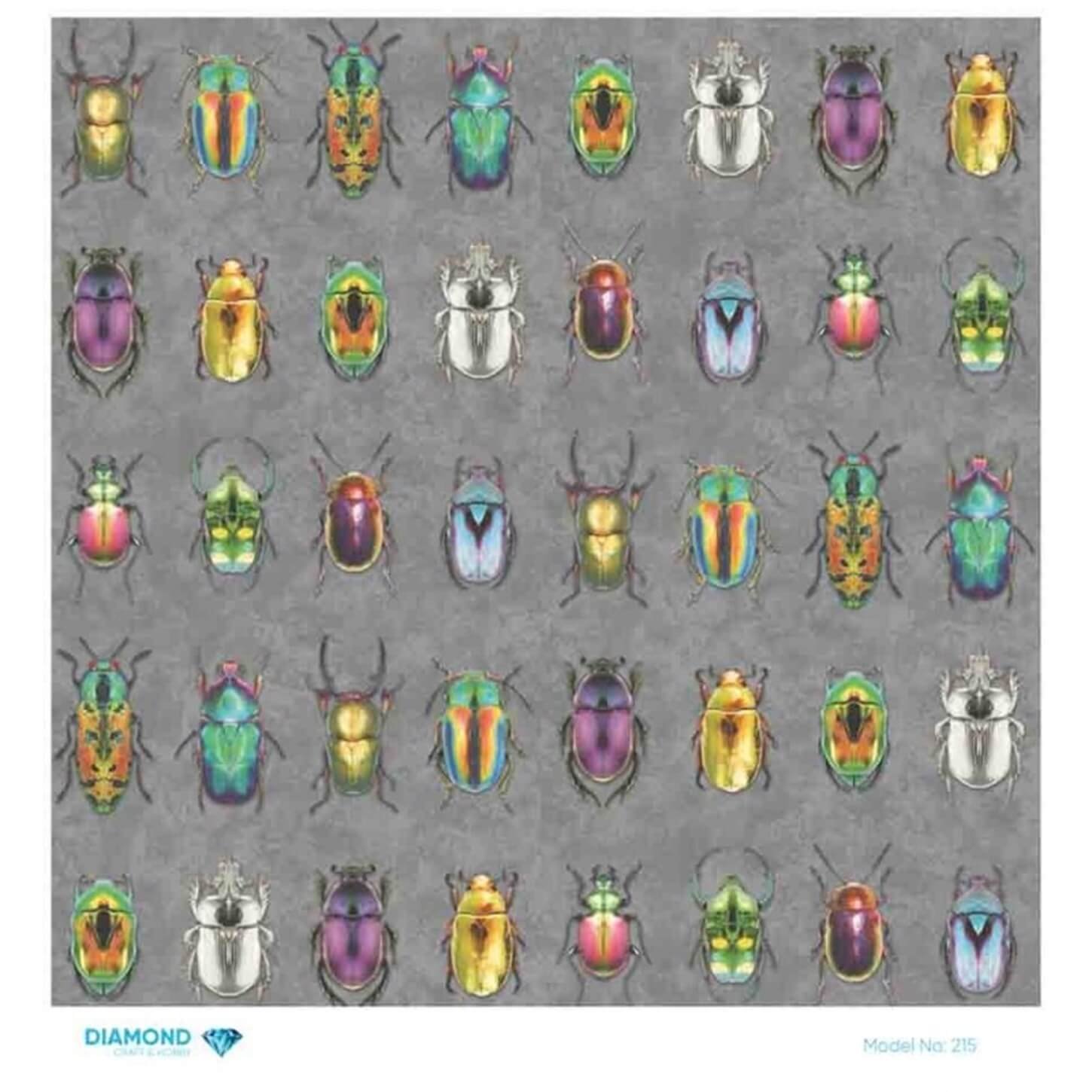 Декупаж рисовой бумагой ромб 215