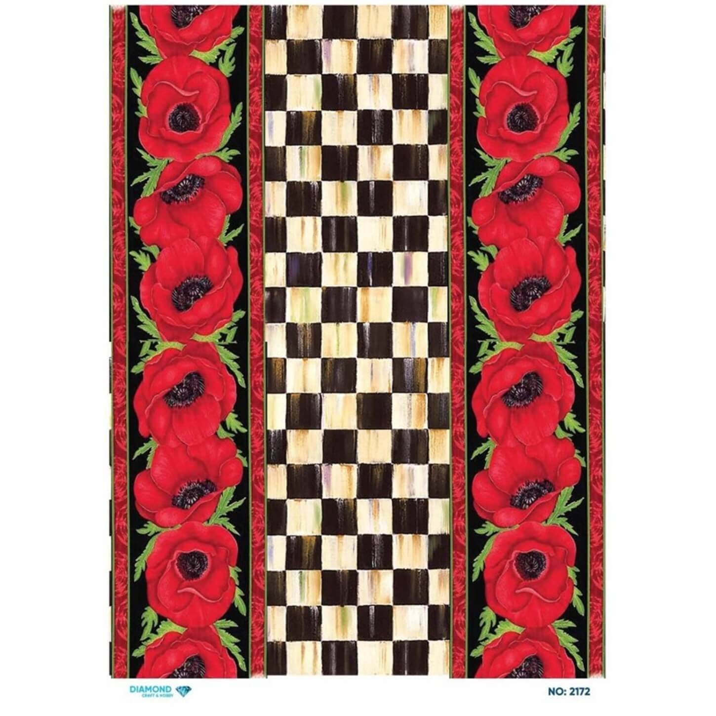 ديكوباج ورق الأرز الماسي 2172