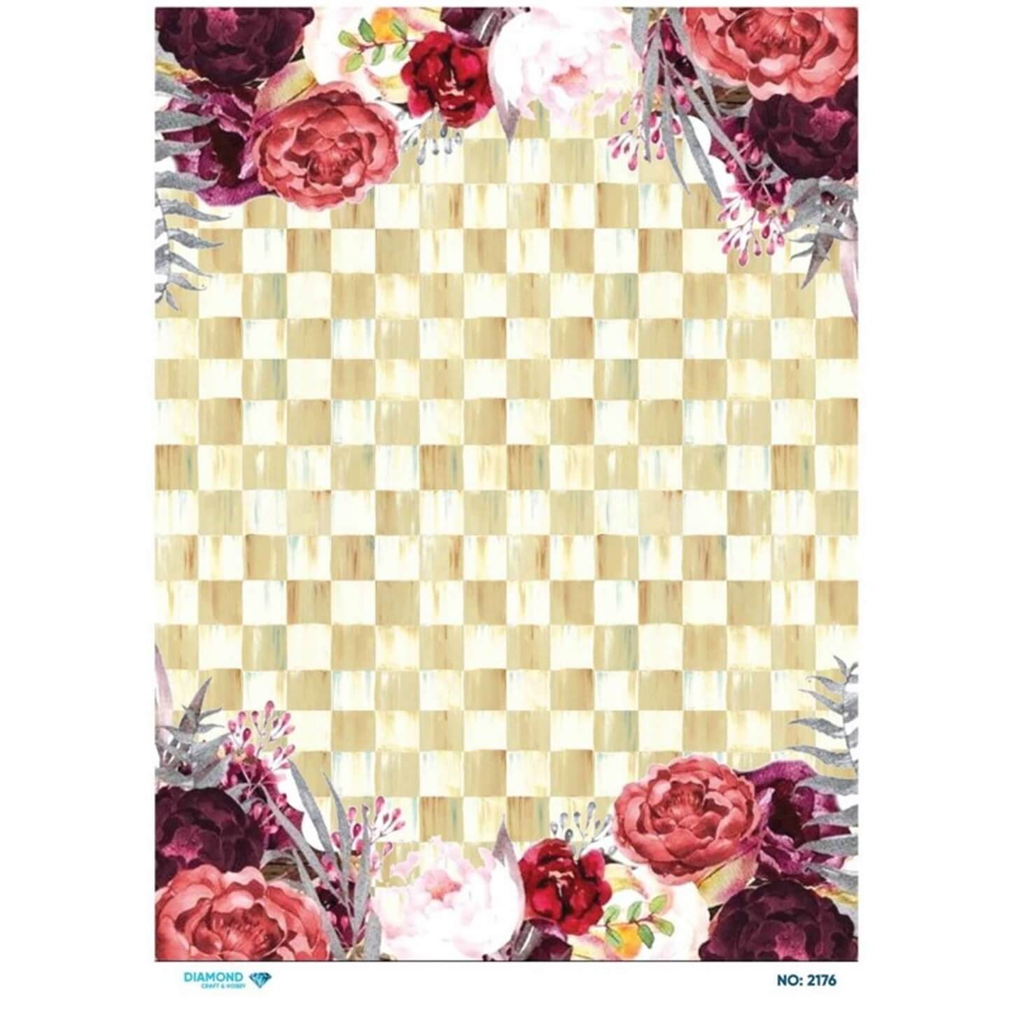 ديكوباج ورق الأرز الماسي 2176