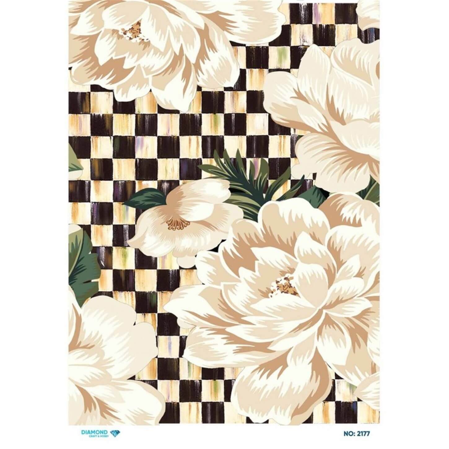 ديكوباج ورق الأرز الماسي 2177