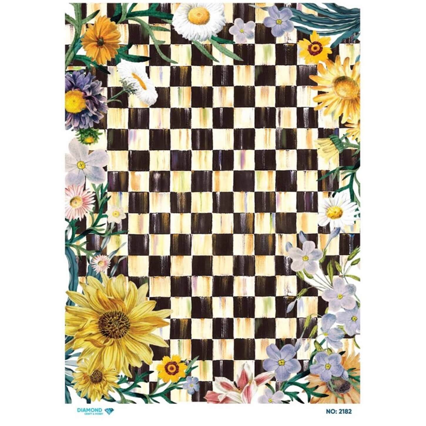 ديكوباج ورق الأرز الماسي 2182