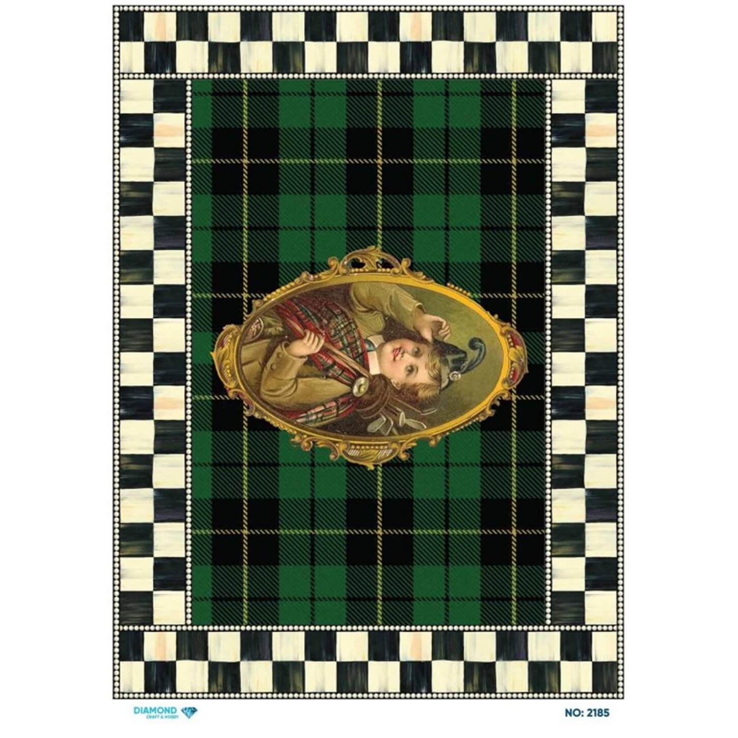 ديكوباج ورق الأرز الماسي 2185