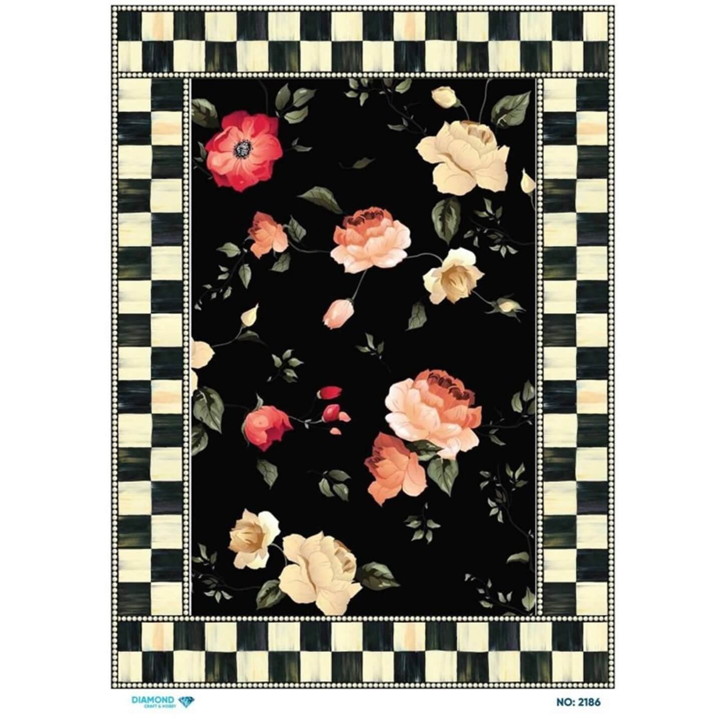 ديكوباج ورق الأرز الماسي 2186