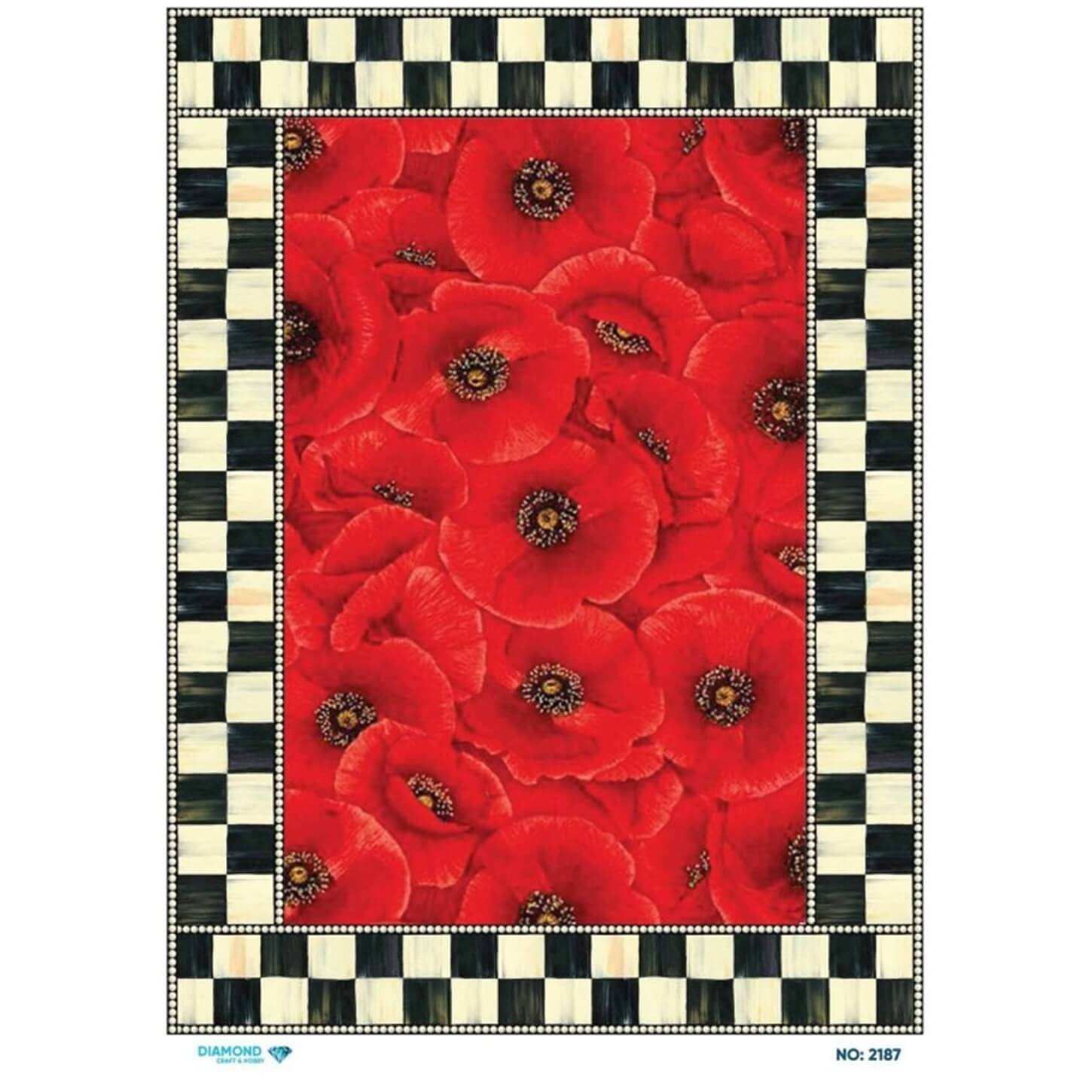 ديكوباج ورق الأرز الماسي 2187