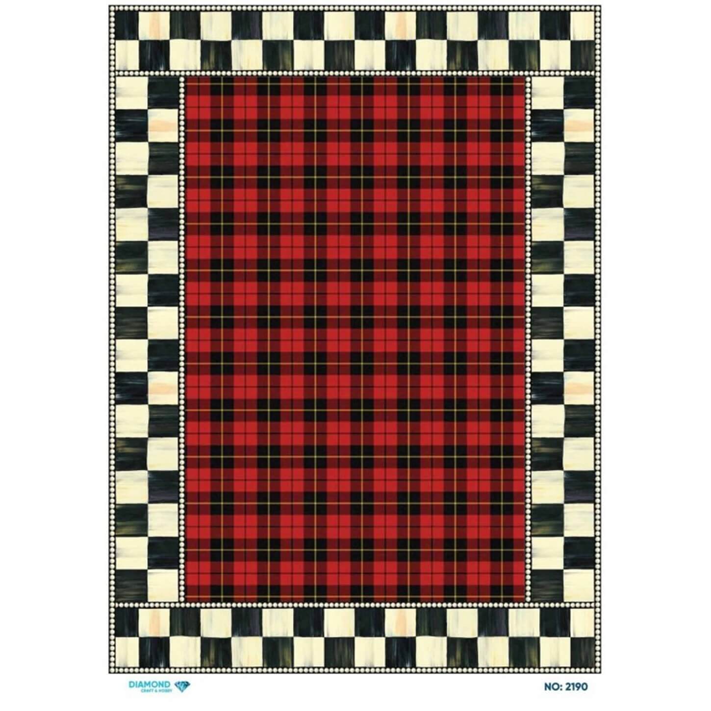 ديكوباج ورق الأرز الماسي 2190