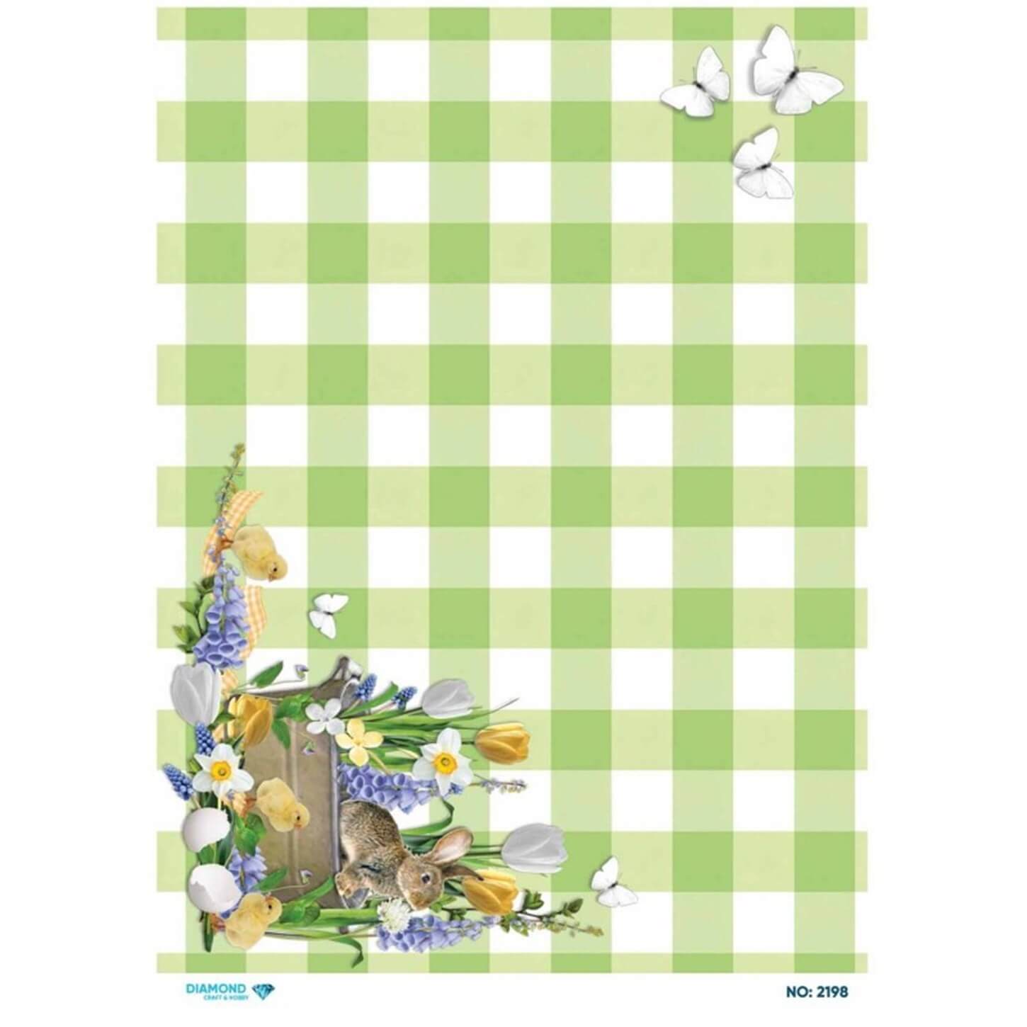 ديكوباج ورق الأرز الماسي 2198