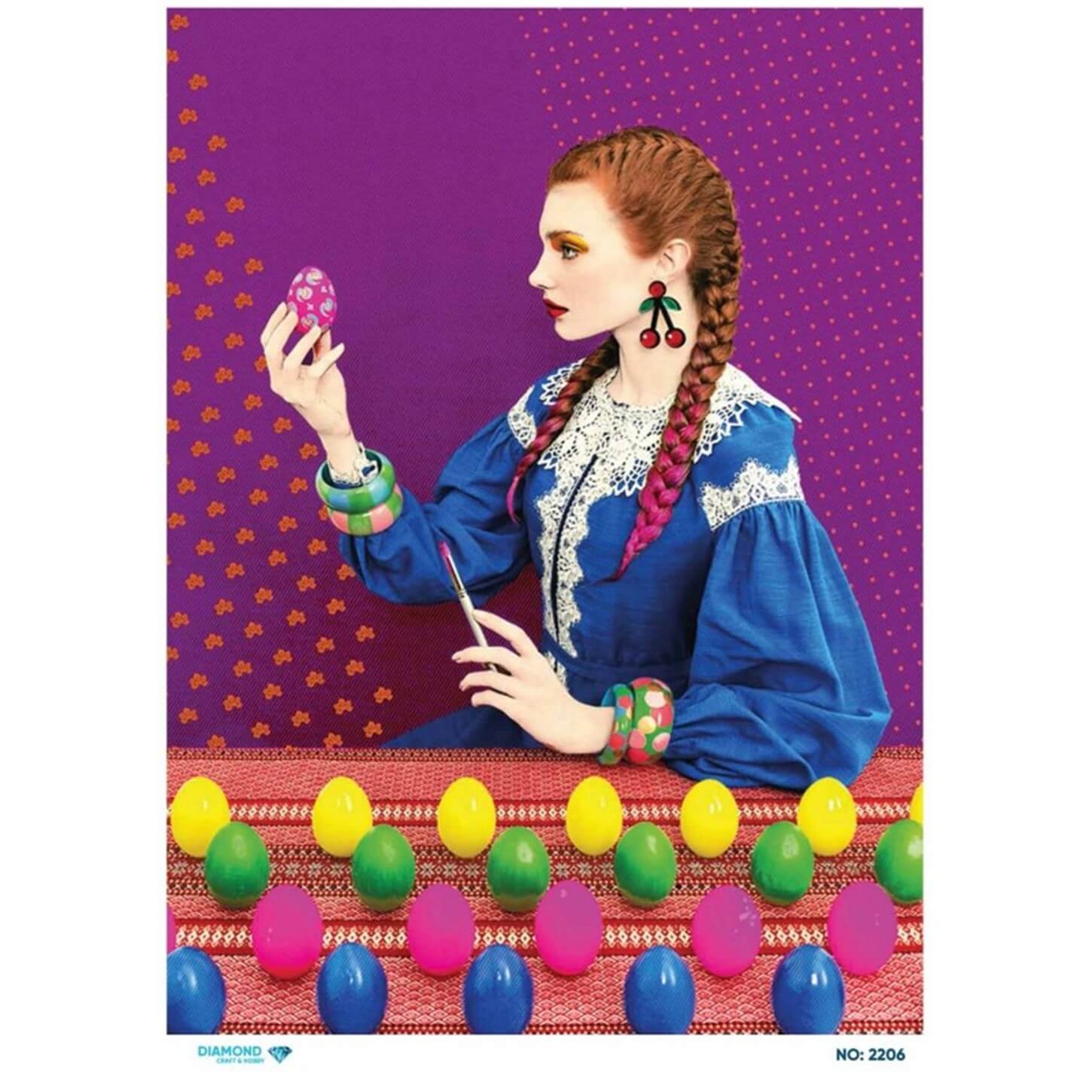 ديكوباج ورق الأرز الماسي 2206