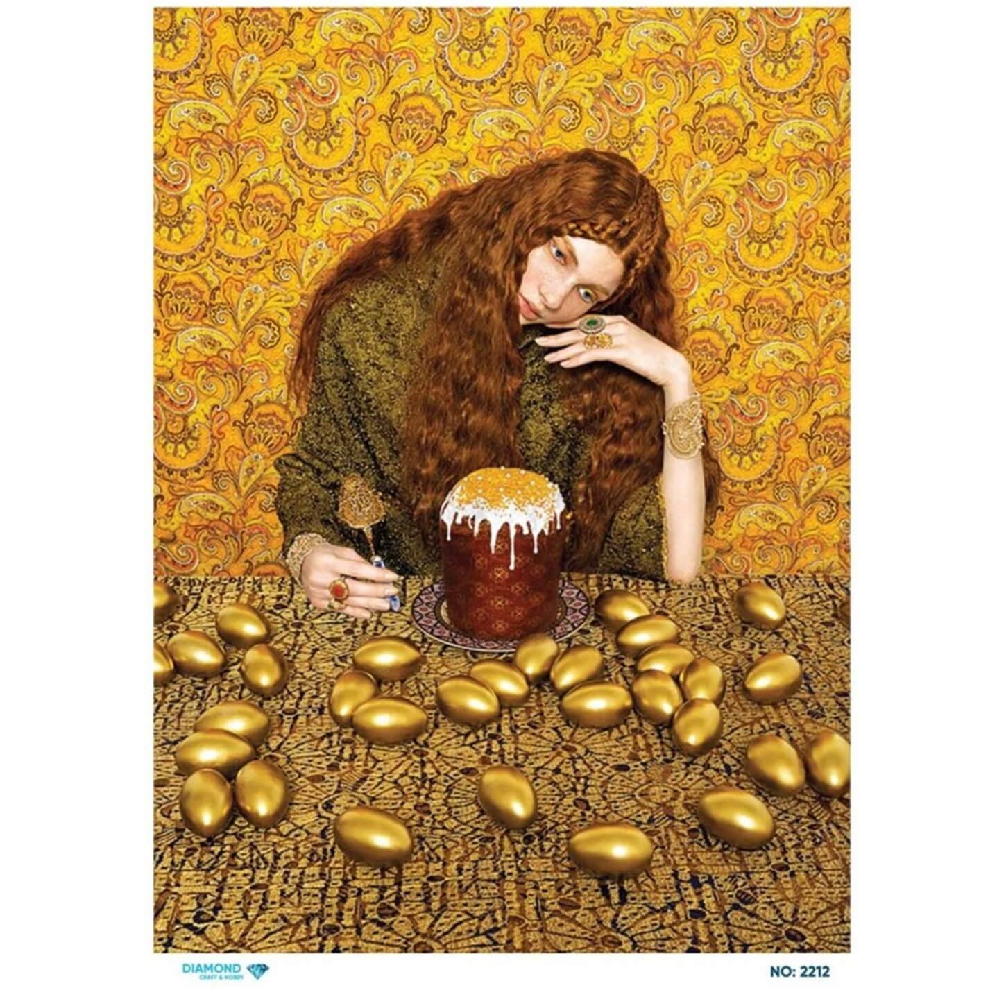 ديكوباج ورق الأرز الماسي 2212