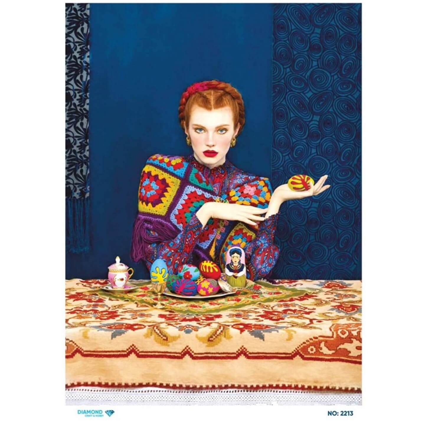 ديكوباج ورق الأرز الماسي 2213